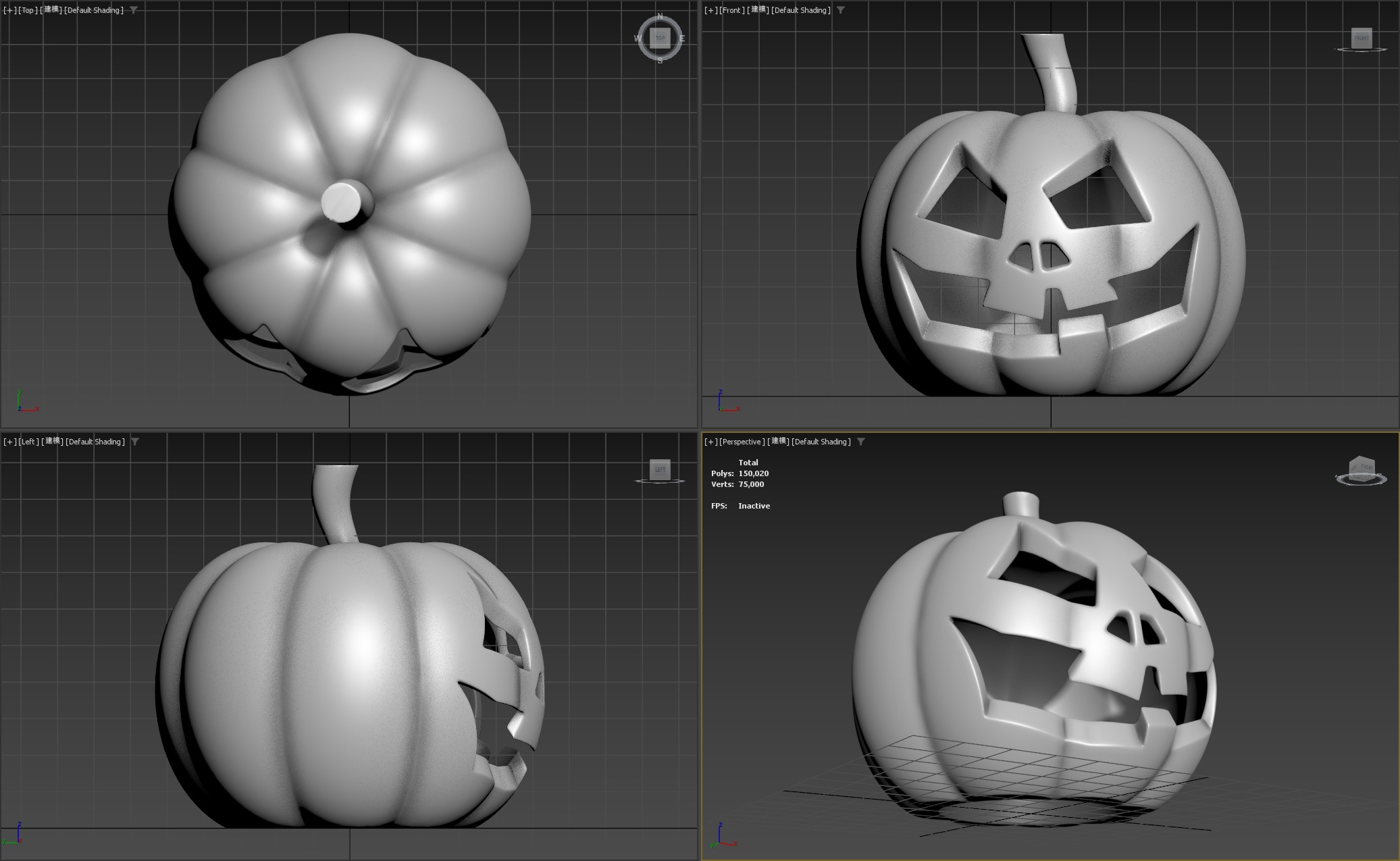 Halloween Pumpkin 3D print model_6