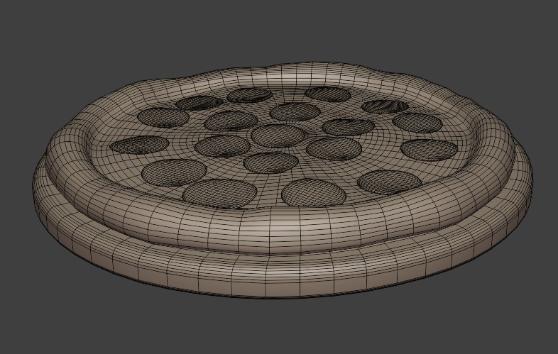 Pizza Pepperoni  Low-poly 3D model_1