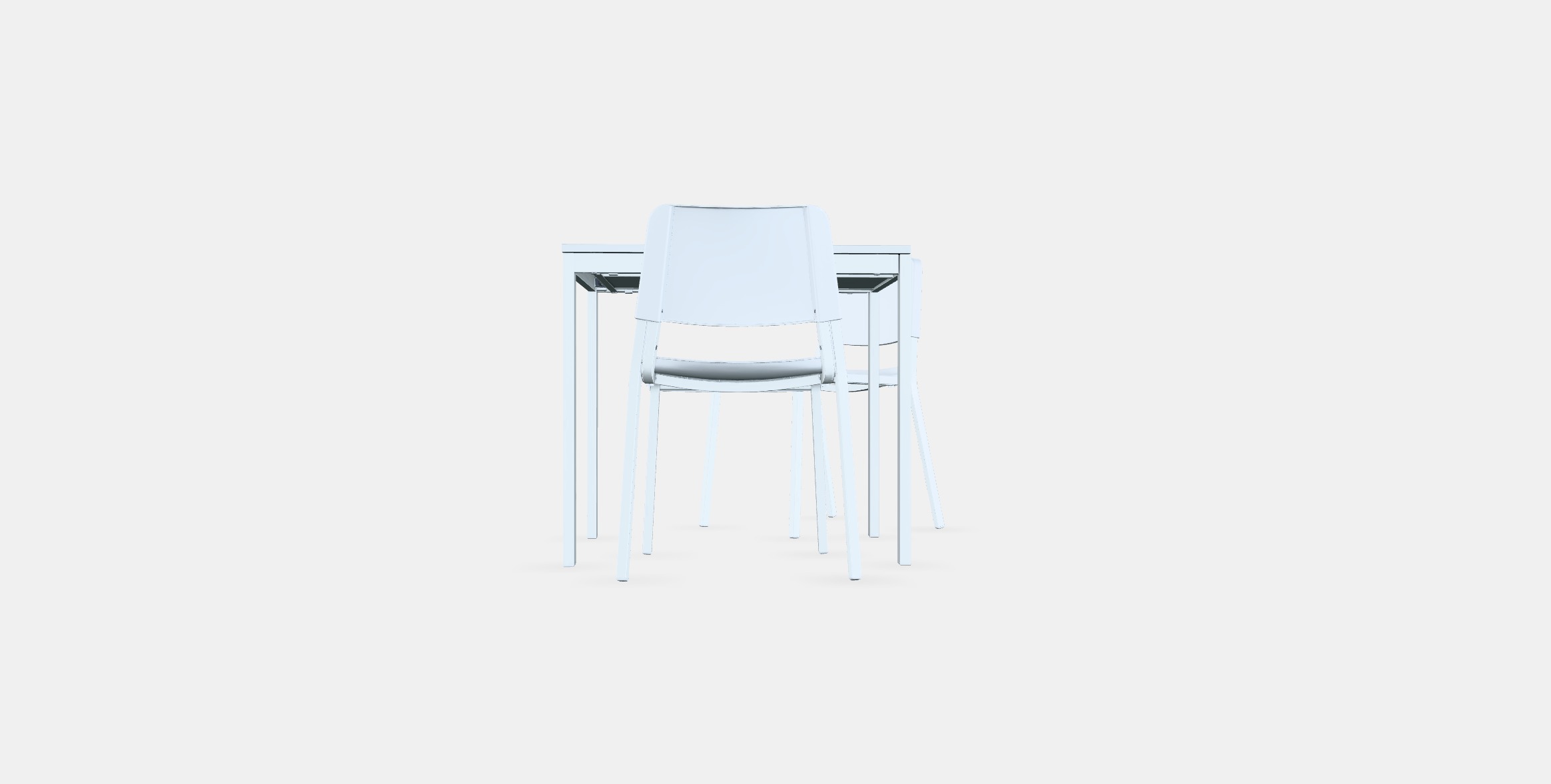 VANGSTA - TEODORES Table and 2 chairs Low-poly 3D model_14