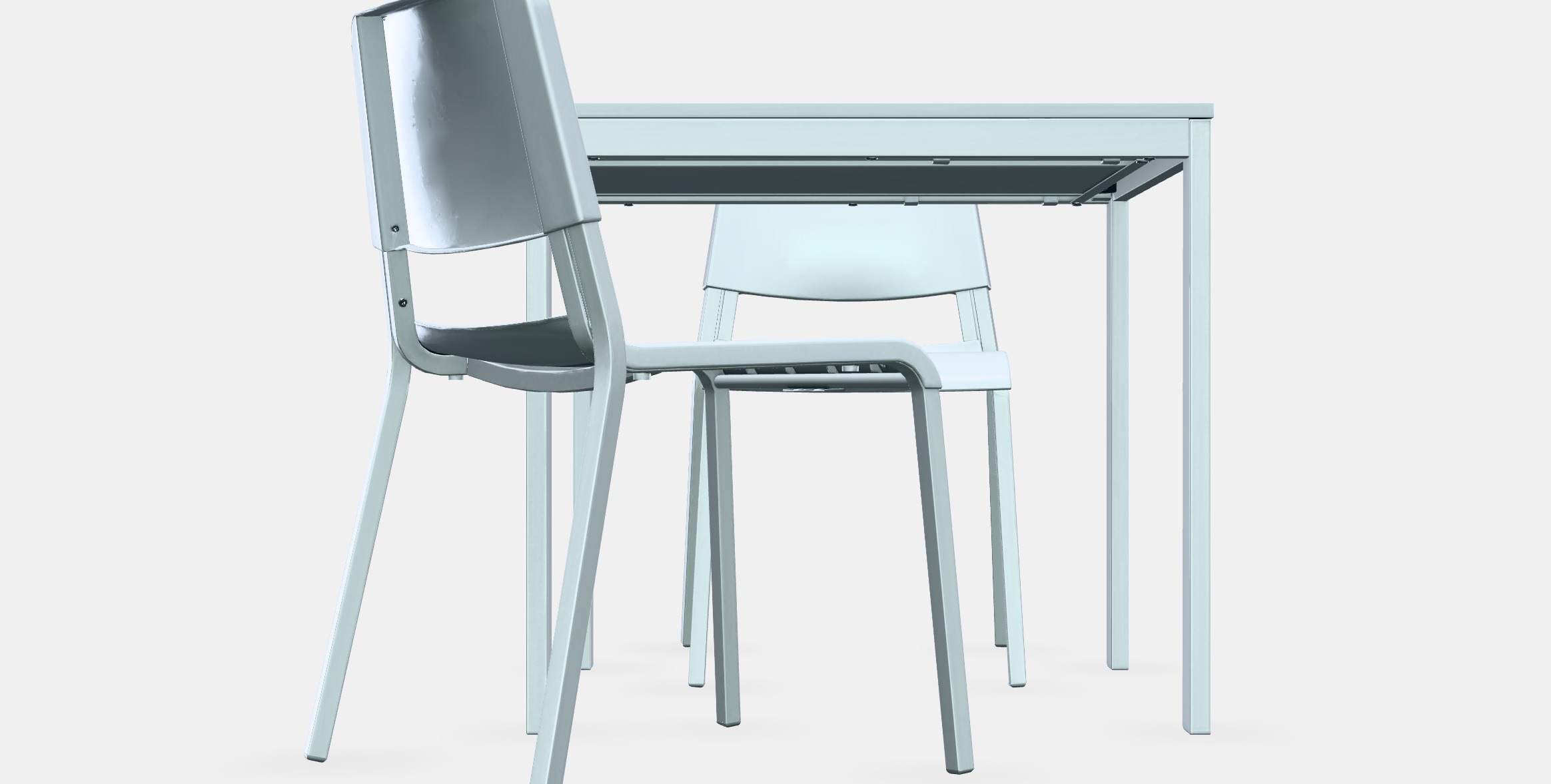 VANGSTA - TEODORES Table and 2 chairs Low-poly 3D model_11