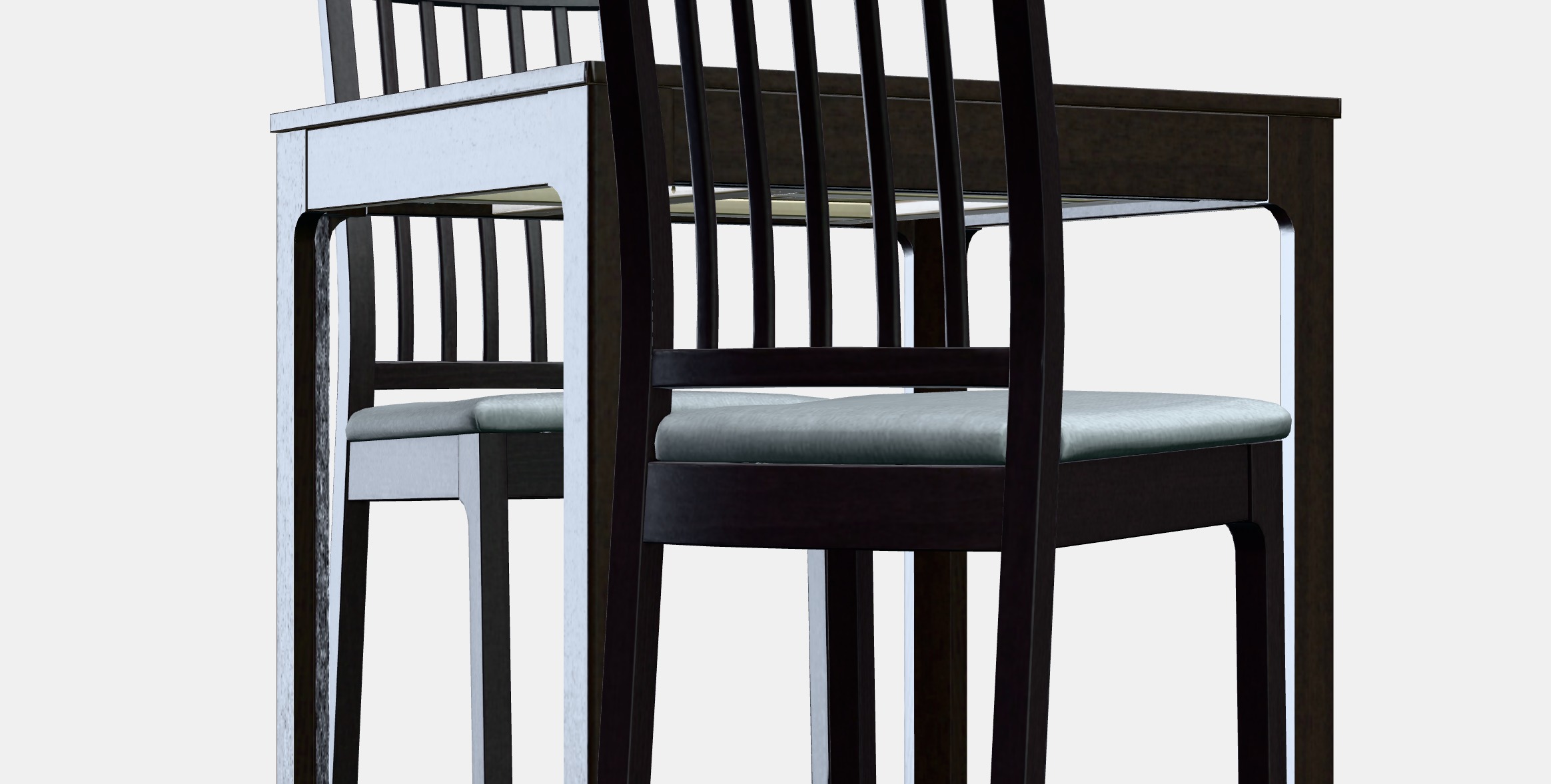 EKEDALEN - EKEDALEN Table and 2 chairs 1 Low-poly 3D model_5