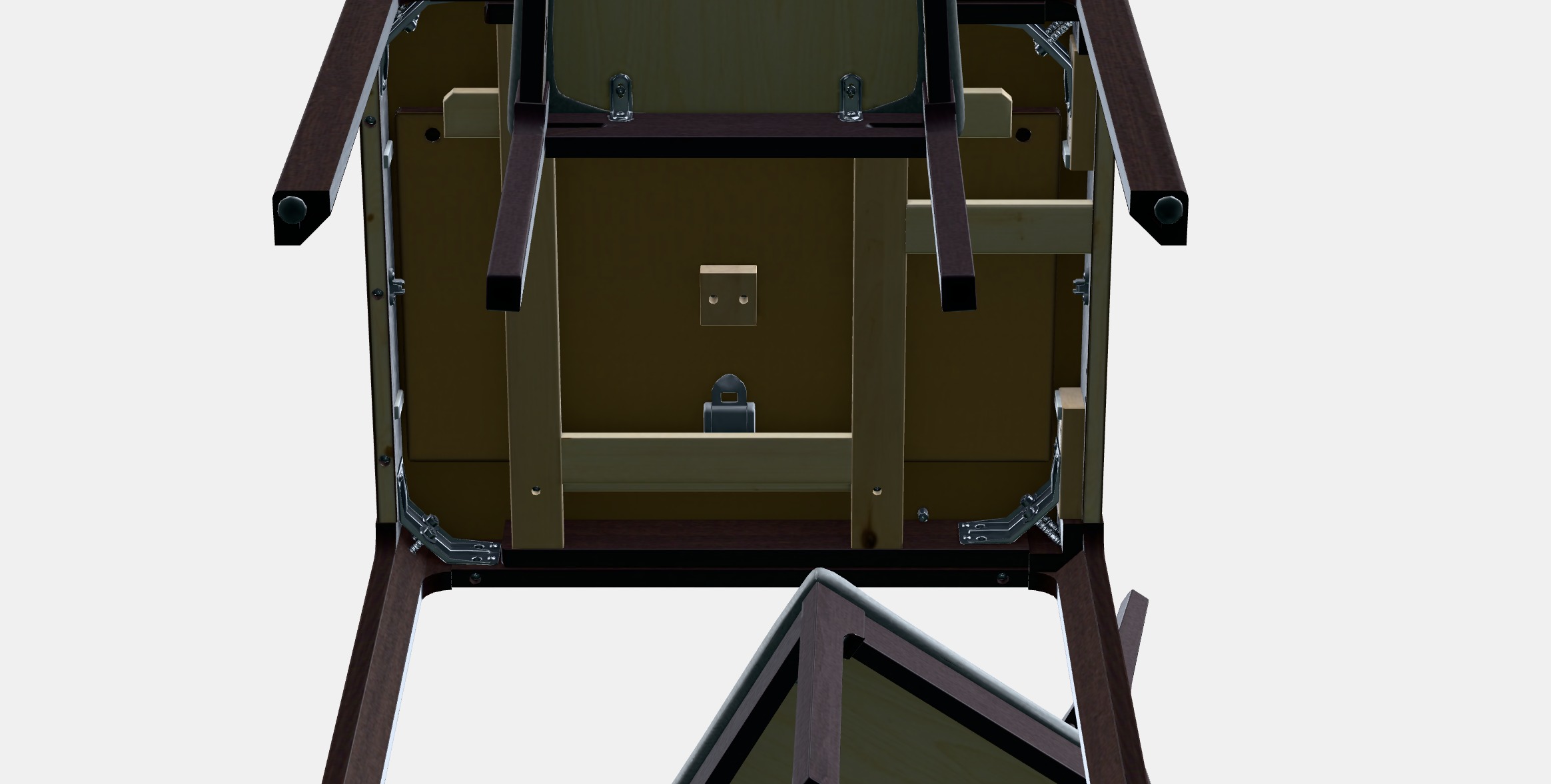 EKEDALEN - EKEDALEN Table and 2 chairs 1 Low-poly 3D model_7