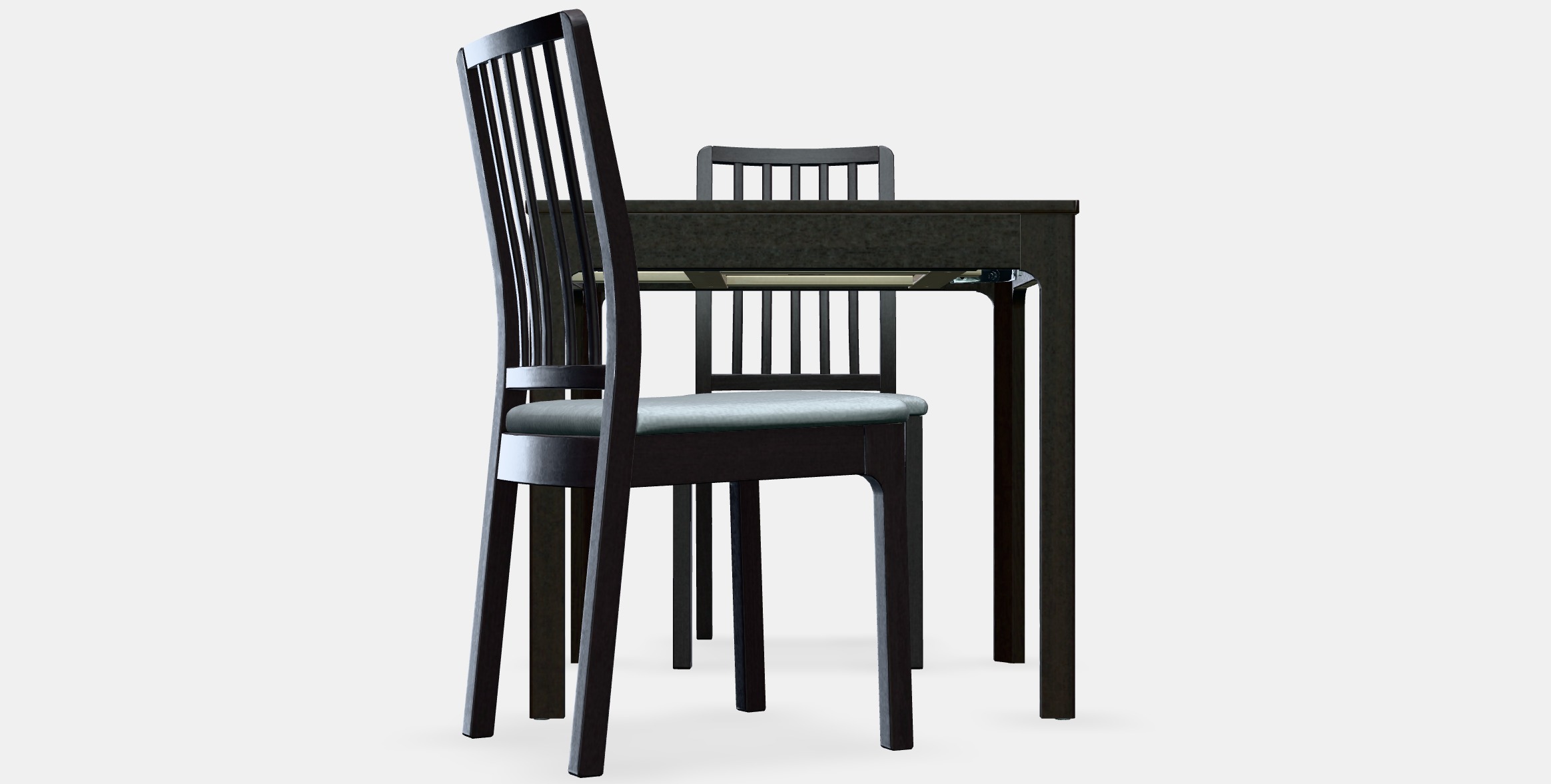 EKEDALEN - EKEDALEN Table and 2 chairs 1 Low-poly 3D model_11
