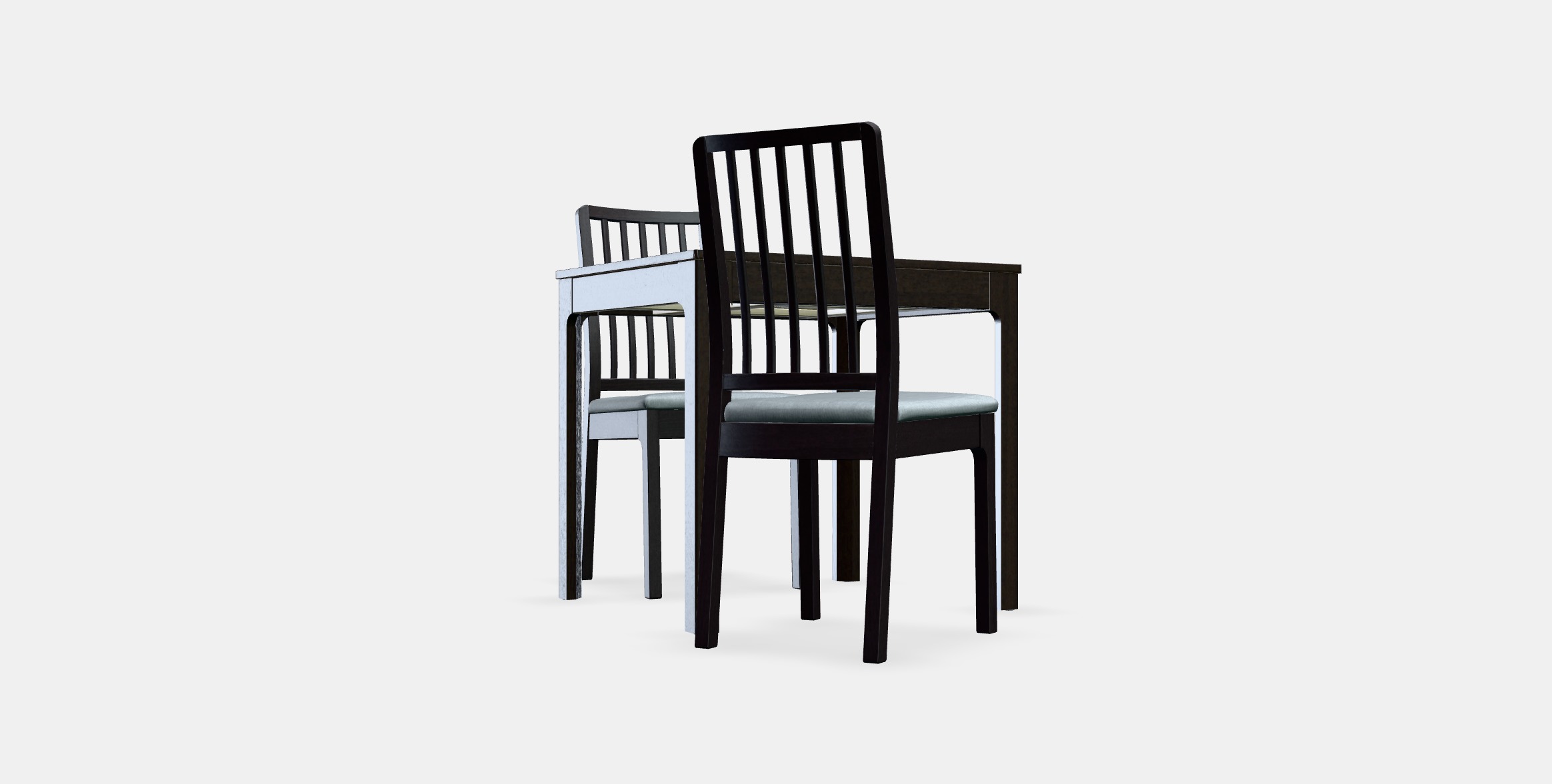 EKEDALEN - EKEDALEN Table and 2 chairs 1 Low-poly 3D model_2