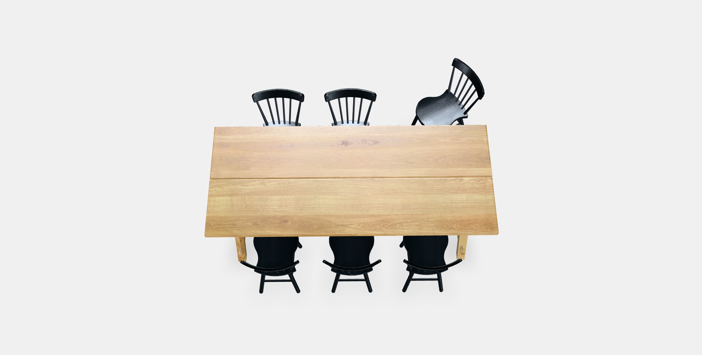 MOCKELBY - NORRARYD Table and 6 chairs Low-poly 3D model_4