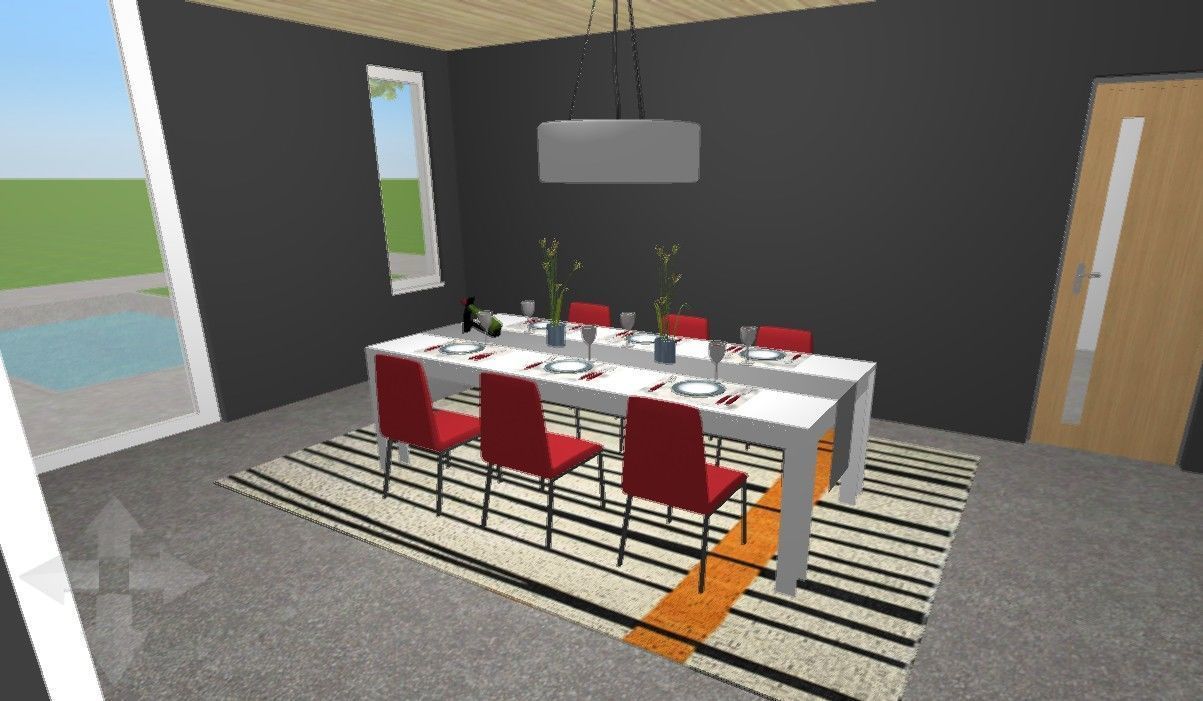 Modern Mansion Fully furnished and Textured  Low-poly 3D model_2