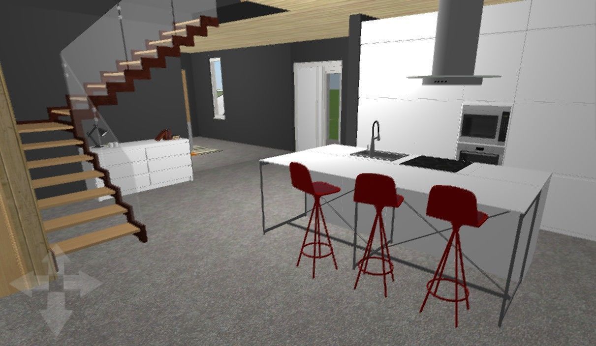 Modern Mansion Fully furnished and Textured  Low-poly 3D model_4