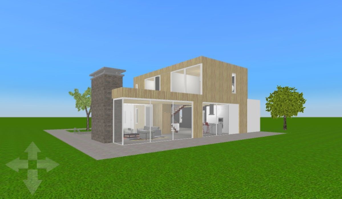 Modern Mansion Fully furnished and Textured  Low-poly 3D model_1