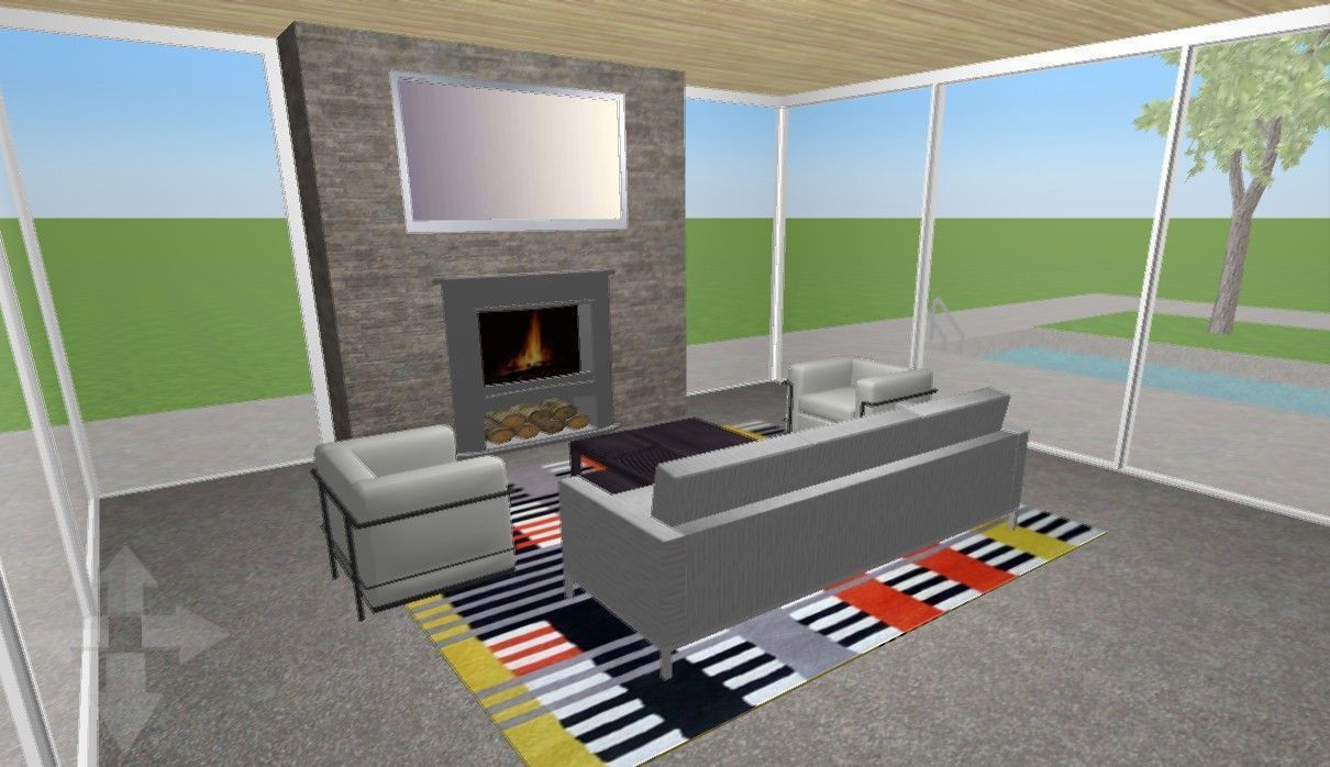 Modern Mansion Fully furnished and Textured  Low-poly 3D model_5