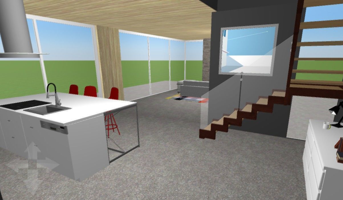 Modern Mansion Fully furnished and Textured  Low-poly 3D model_3