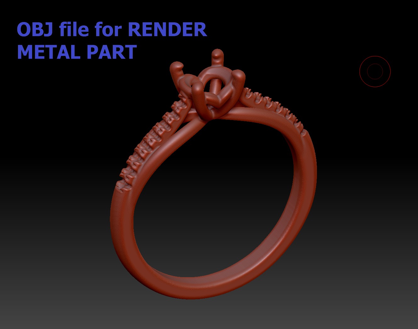 Petite Solitaire Engagement Ring 5mm stone Half Carat Gem 3D print model_10