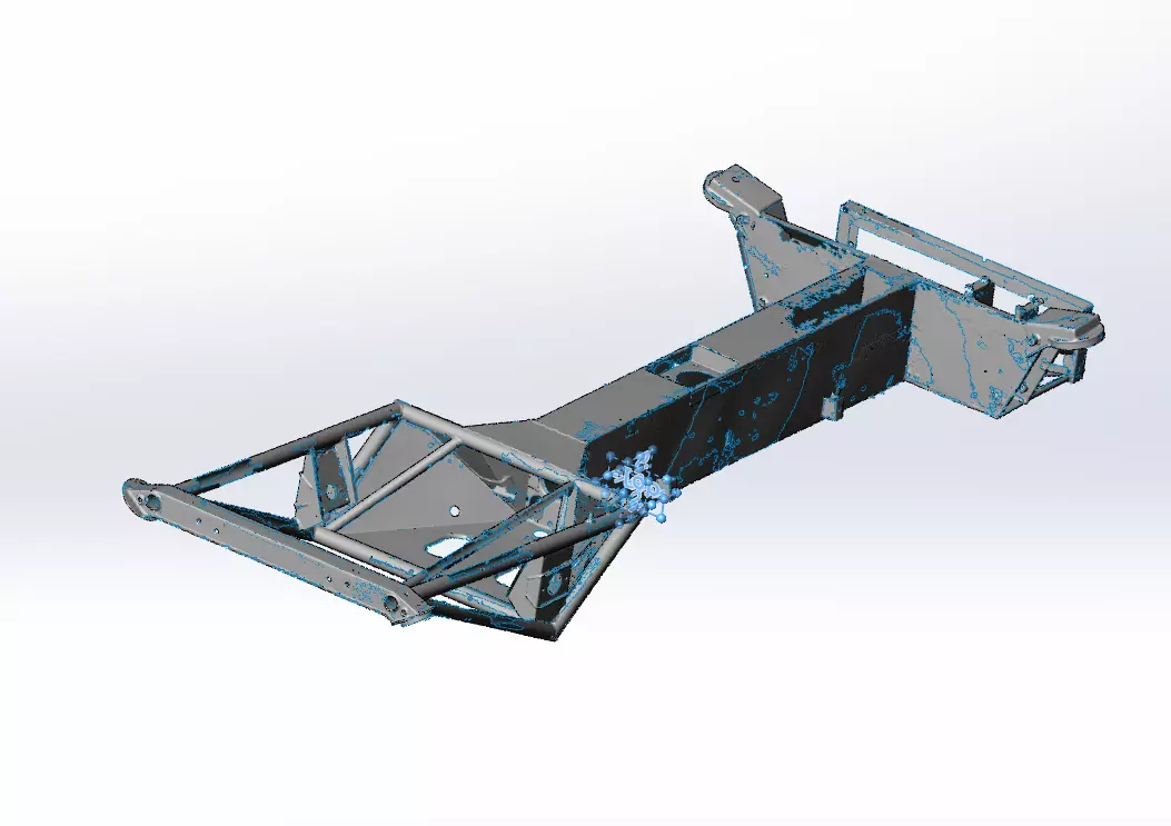 Lotus Esprit Chassis scan and Reverse engineered 3D model_0