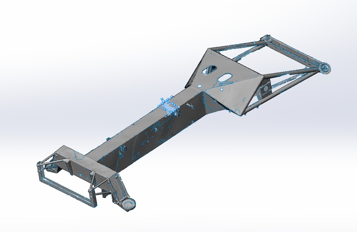Lotus Esprit Chassis scan and Reverse engineered 3D model_1