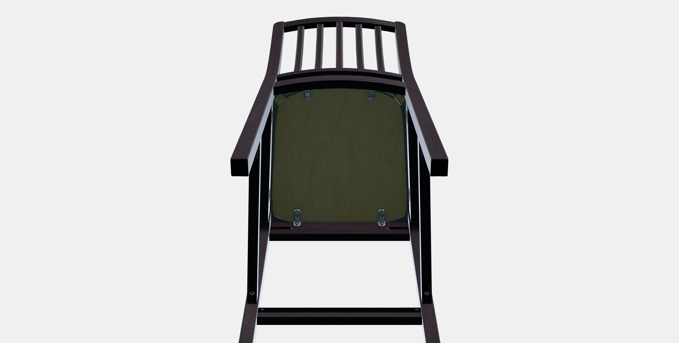 EKEDALEN Bar stool with backrest 2 Low-poly 3D model_11