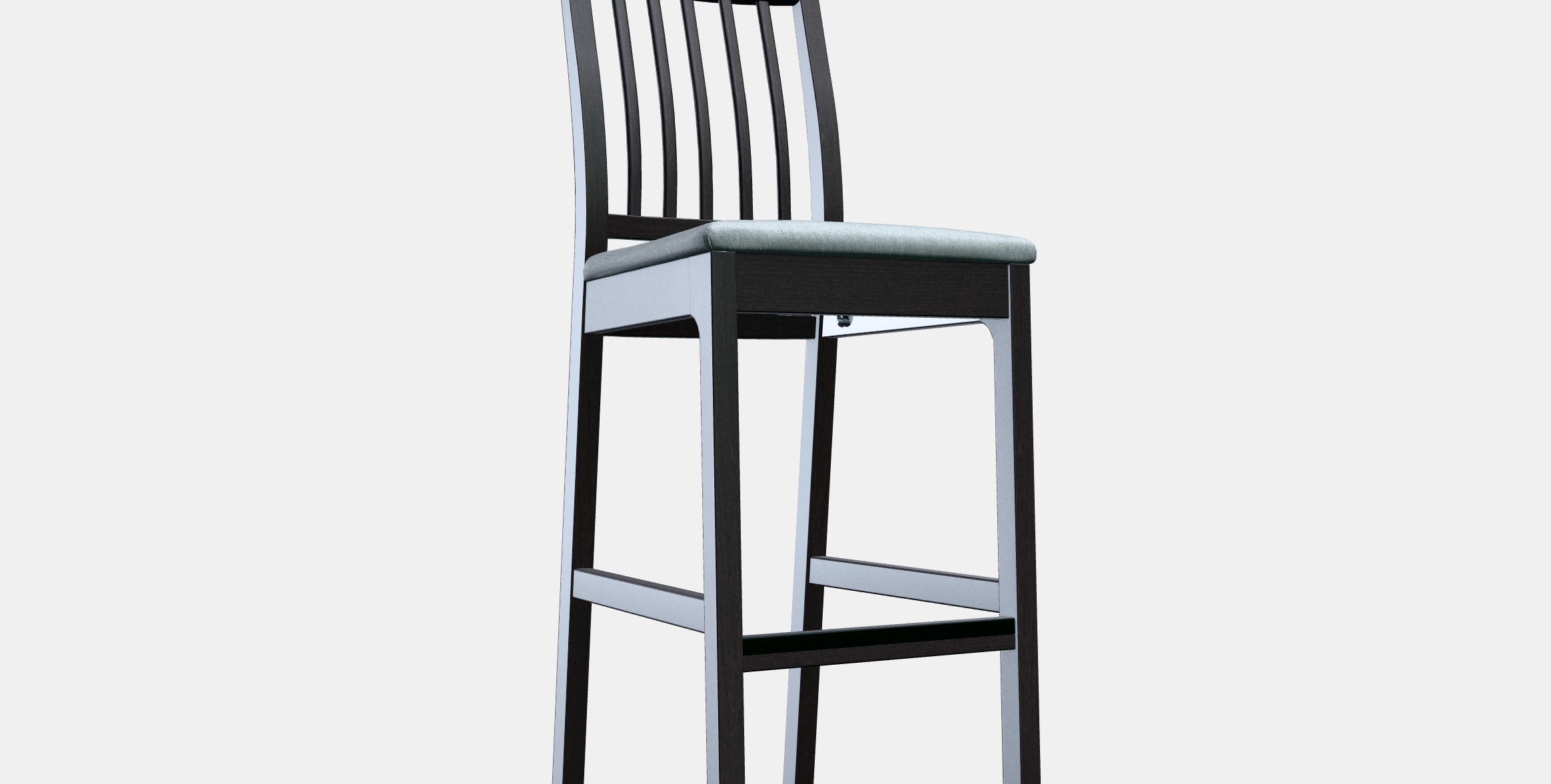 EKEDALEN Bar stool with backrest 2 Low-poly 3D model_7