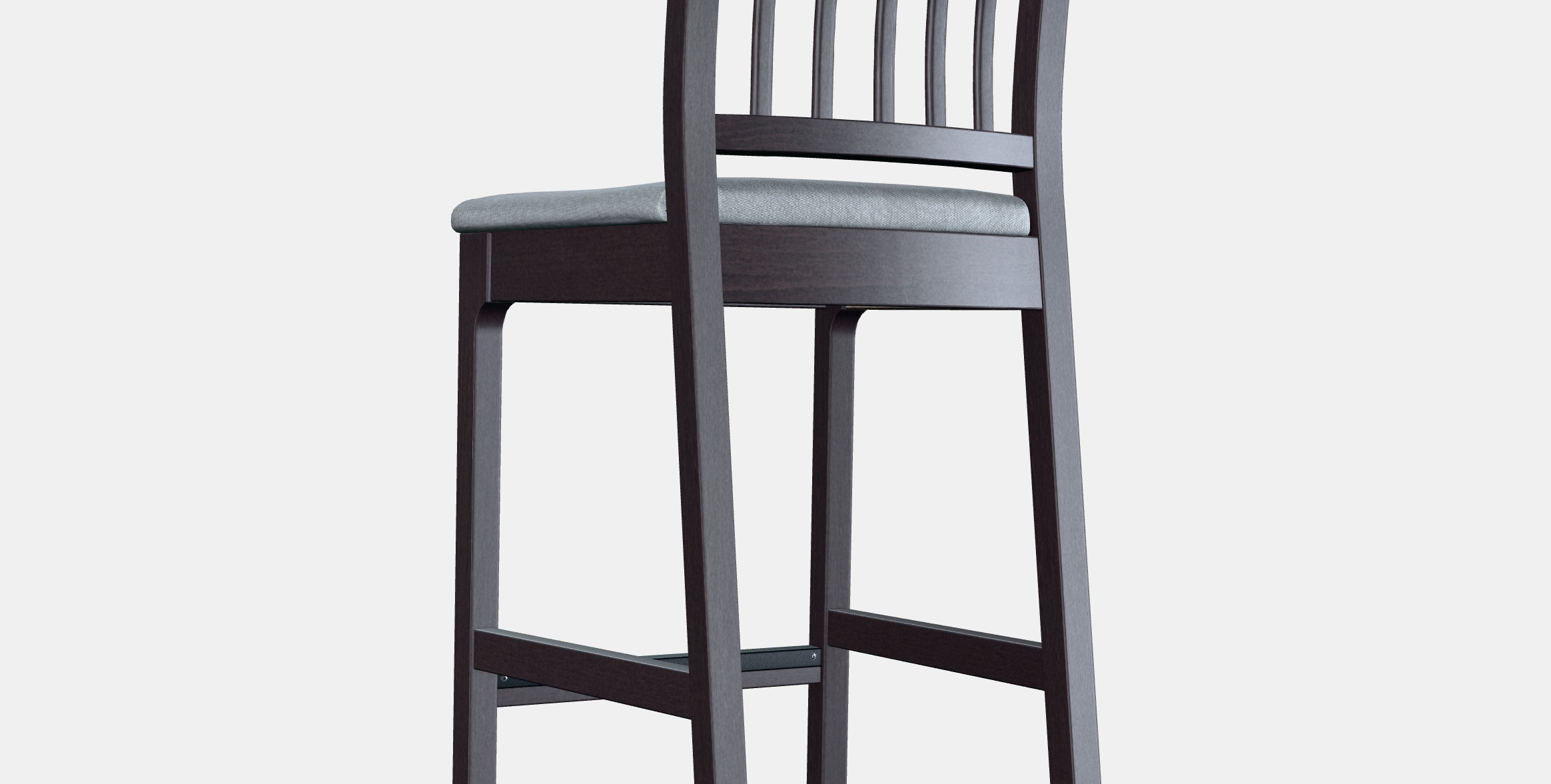 EKEDALEN Bar stool with backrest 2 Low-poly 3D model_4