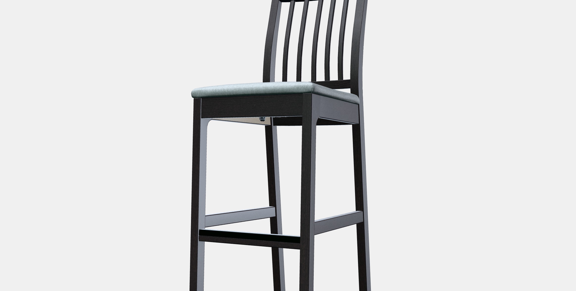 EKEDALEN Bar stool with backrest 2 Low-poly 3D model_13