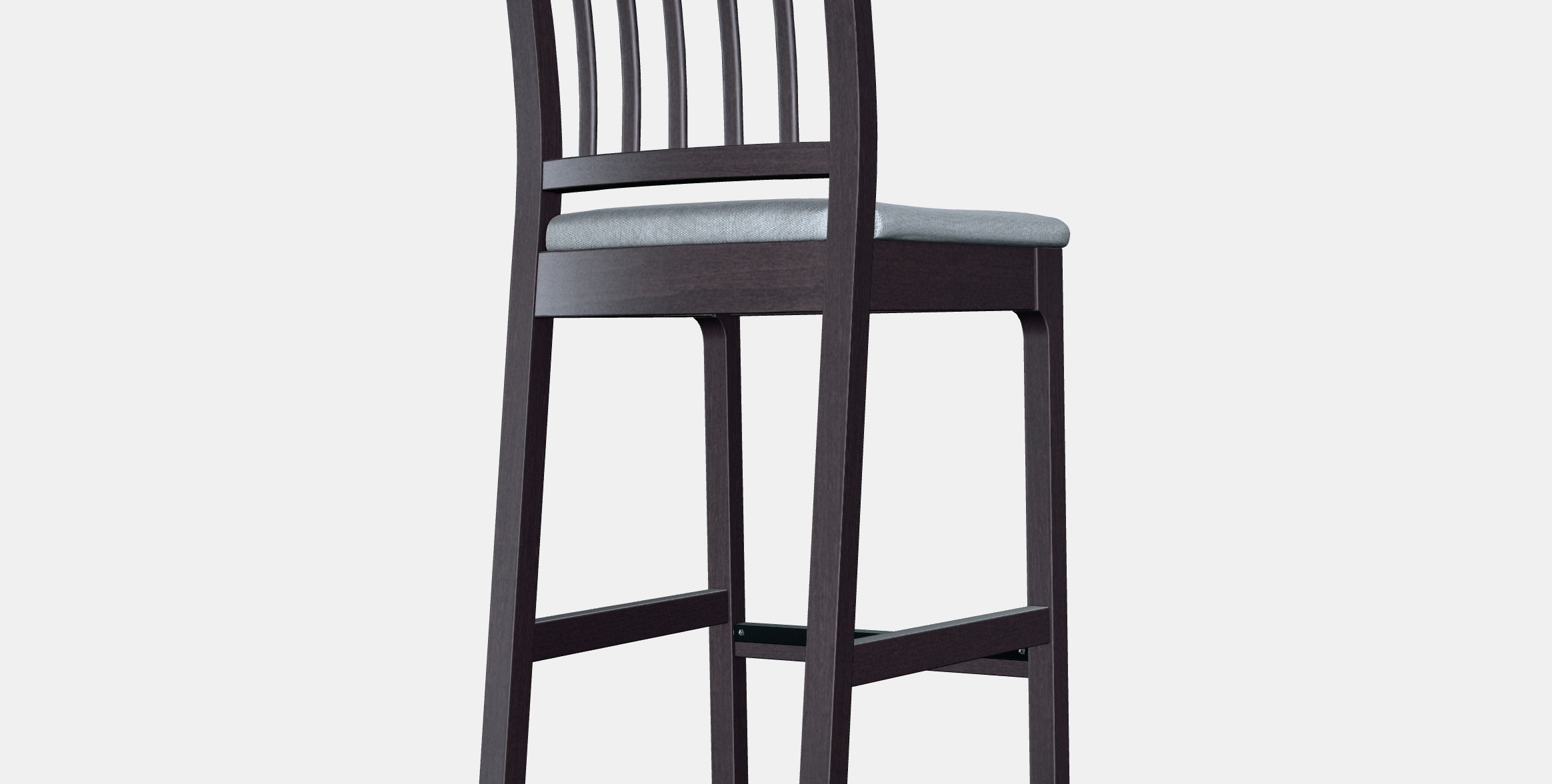 EKEDALEN Bar stool with backrest 2 Low-poly 3D model_9