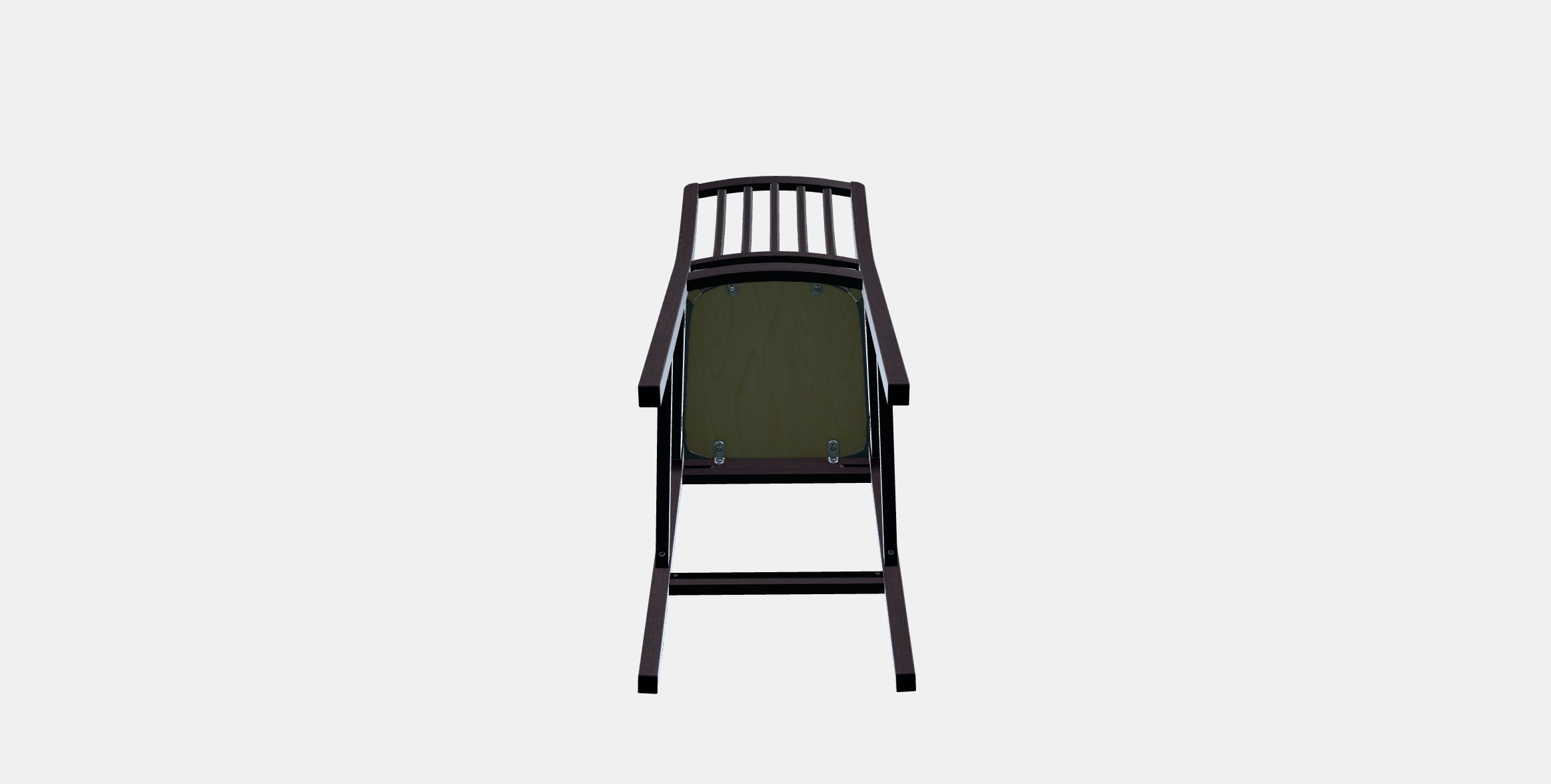 EKEDALEN Bar stool with backrest 2 Low-poly 3D model_5