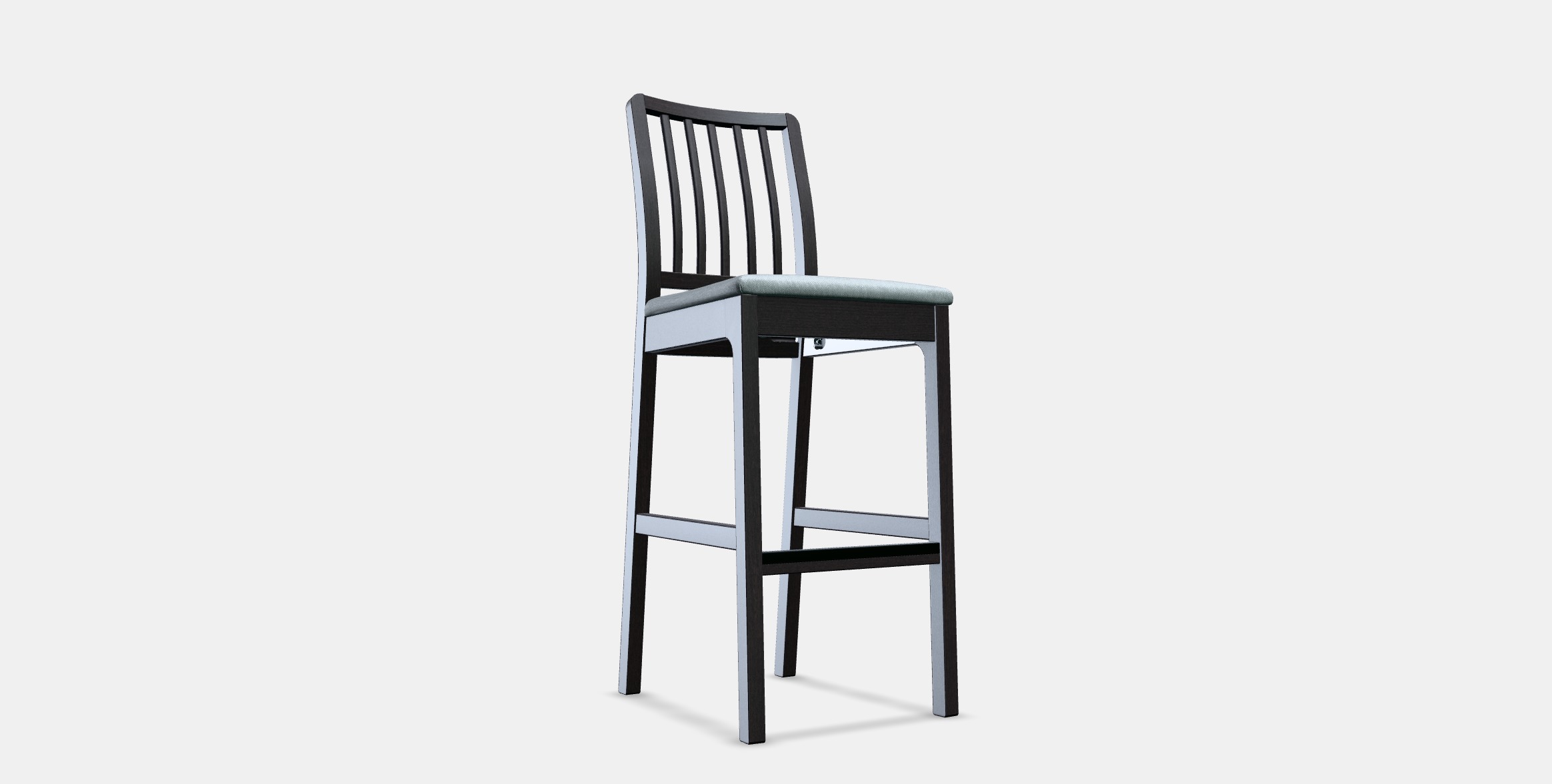 EKEDALEN Bar stool with backrest 2 Low-poly 3D model_3