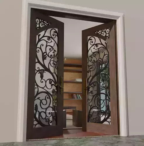 Spanish Main Entry Double Door 3D model