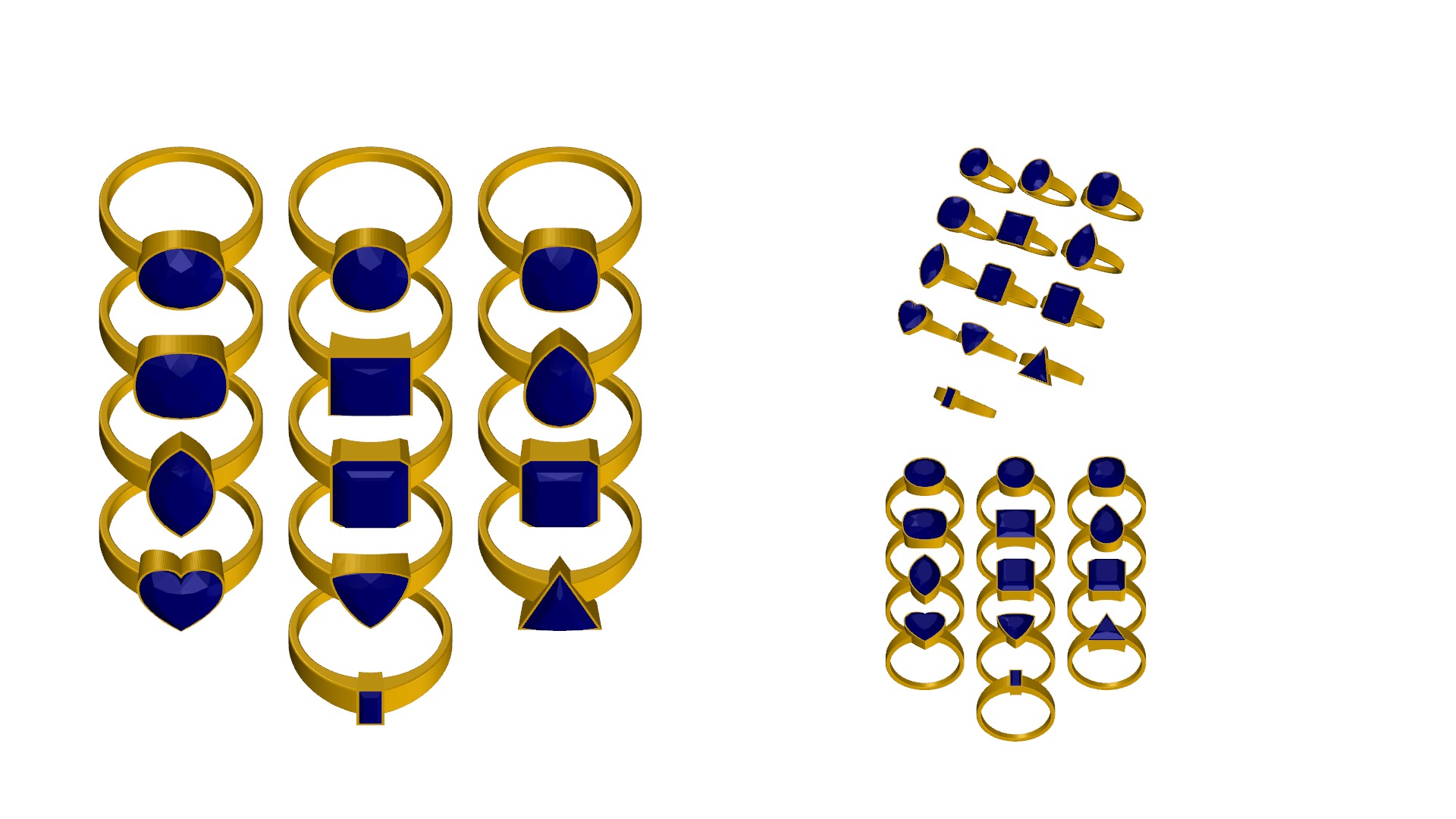 Set of 25 Bun Setting Rings 3D print model_10