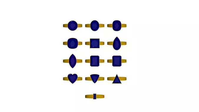 Set of 25 Bun Setting Rings