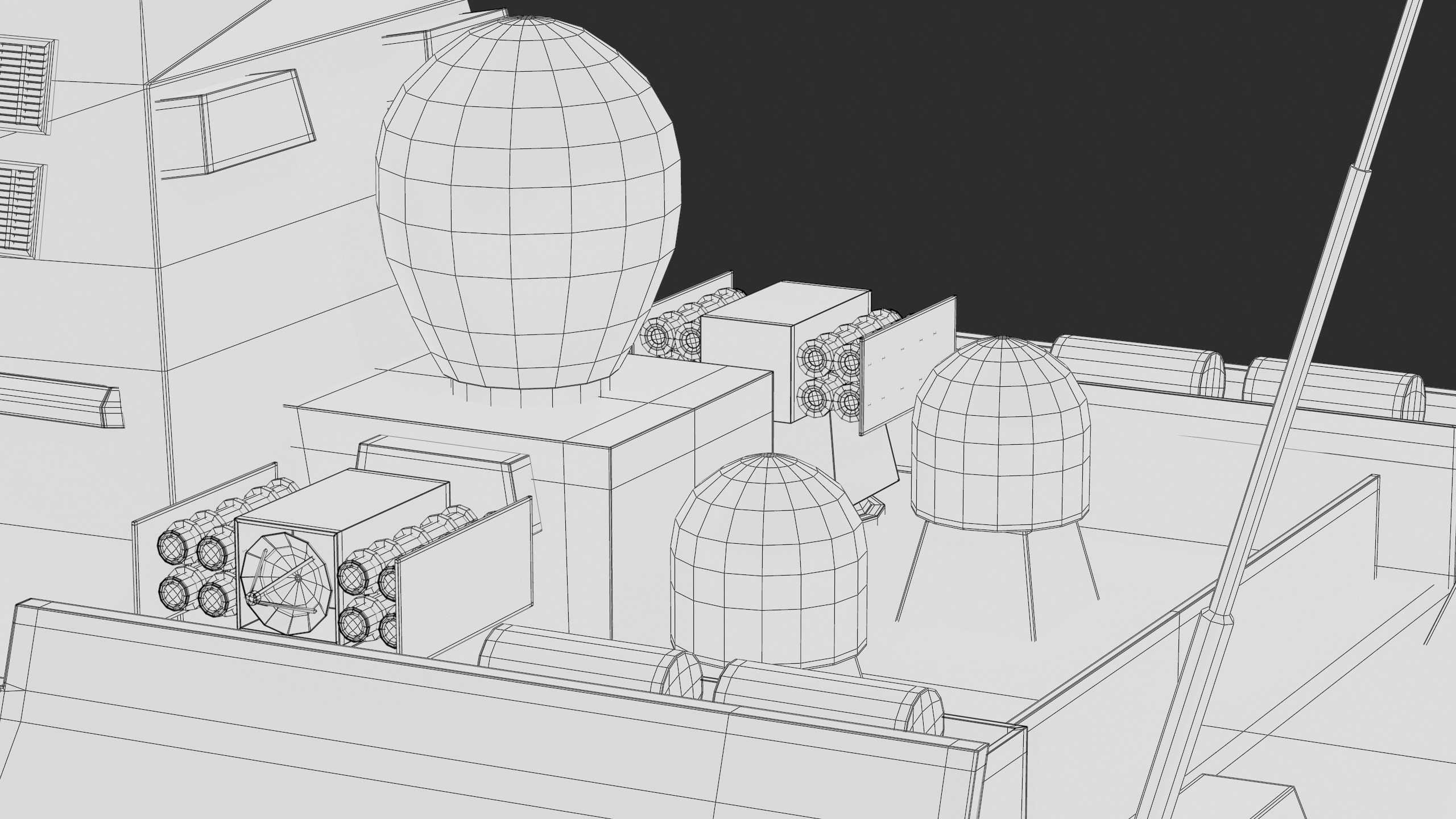 FREMM Aquitaine Class Frigate PBR Low-poly 3D model_75