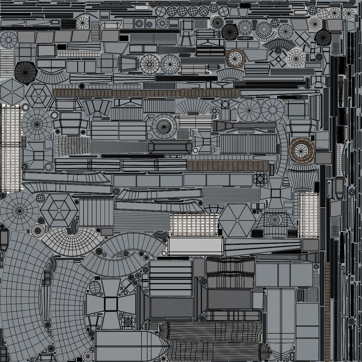 FREMM Aquitaine Class Frigate PBR Low-poly 3D model_83