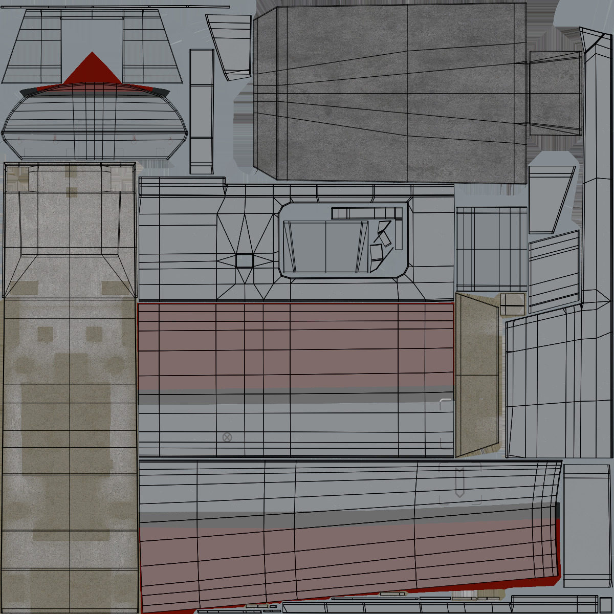 FREMM Aquitaine Class Frigate PBR Low-poly 3D model_85