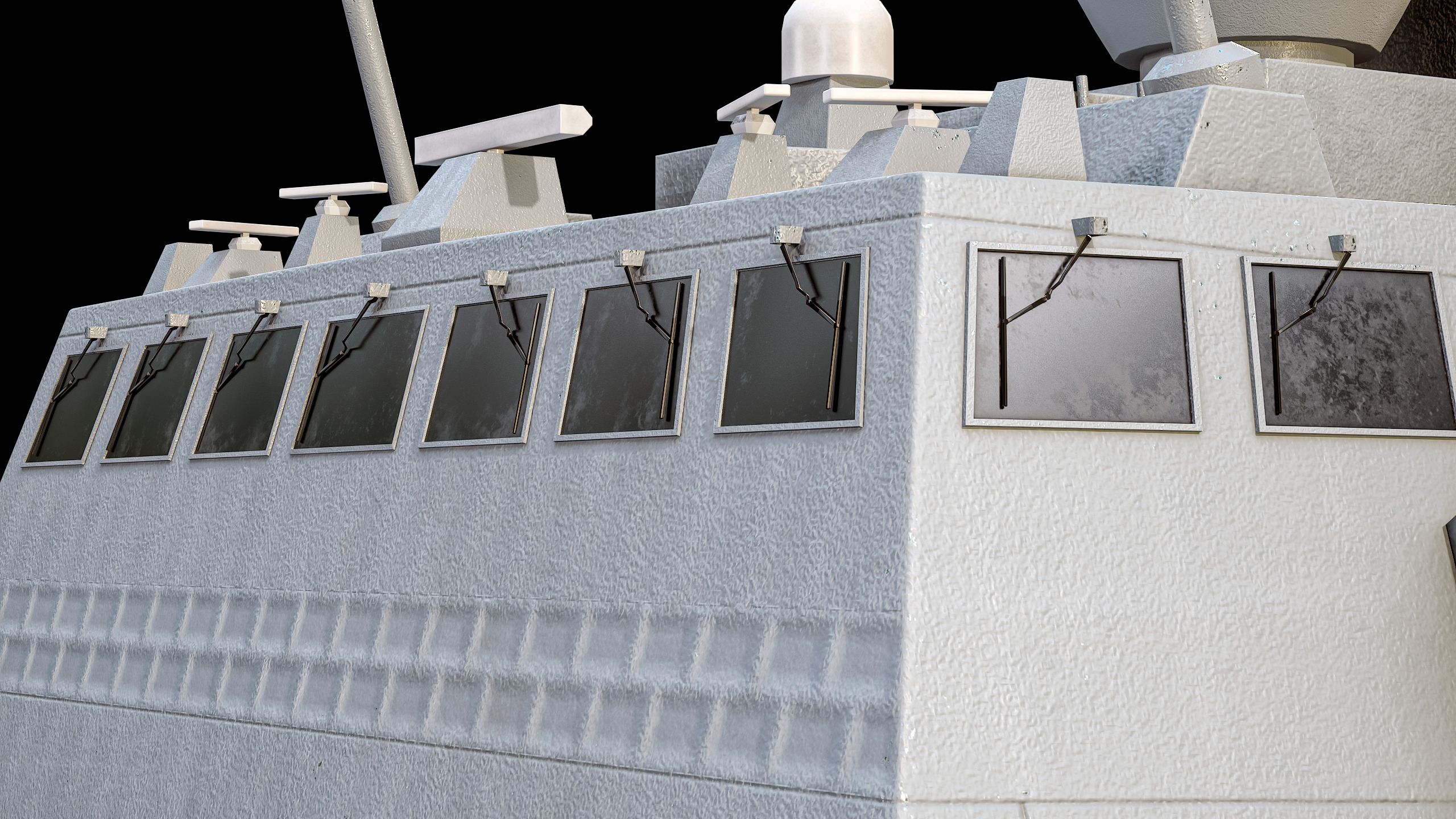 FREMM Aquitaine Class Frigate PBR Low-poly 3D model_22