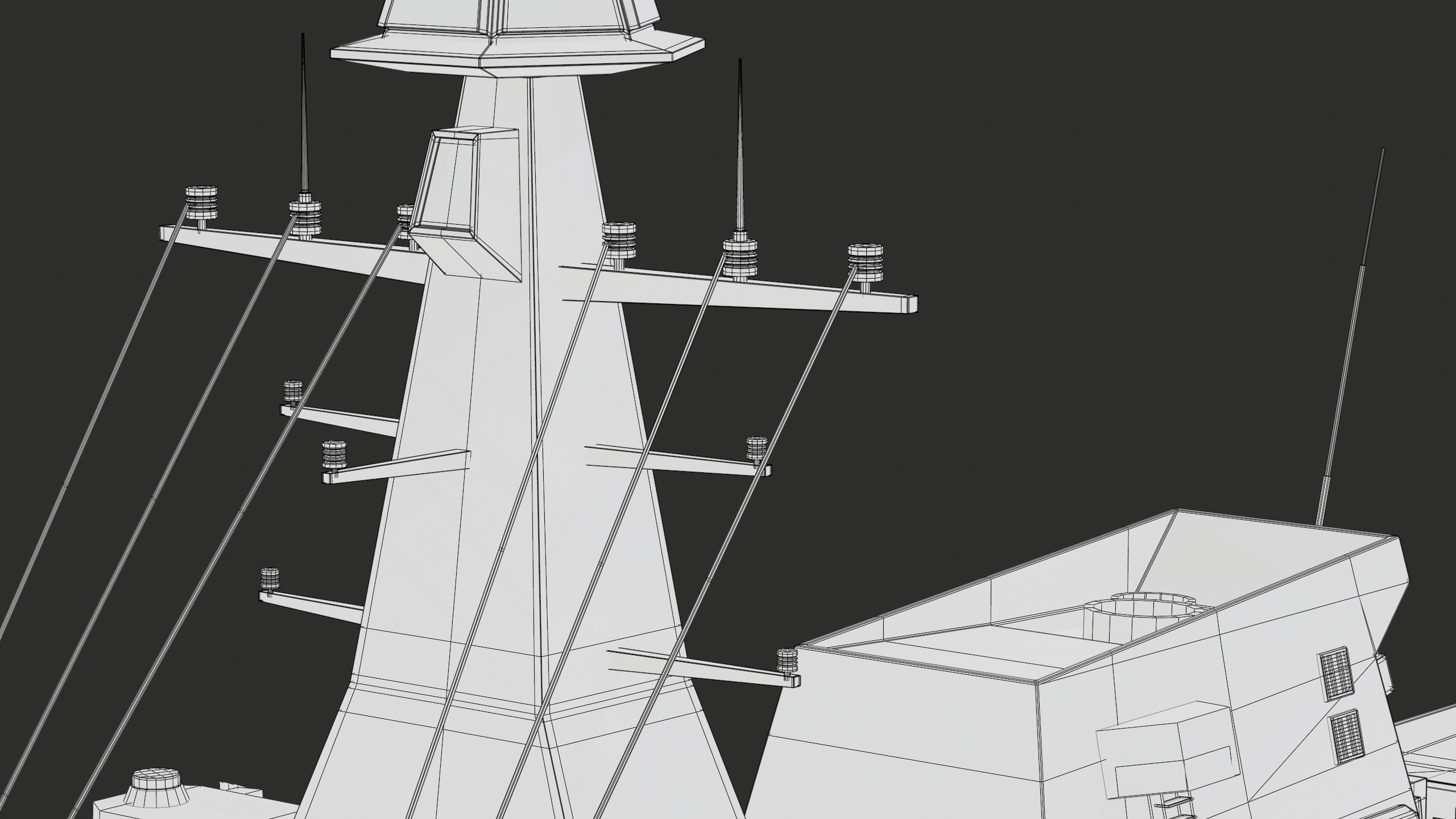 FREMM Aquitaine Class Frigate PBR Low-poly 3D model_72