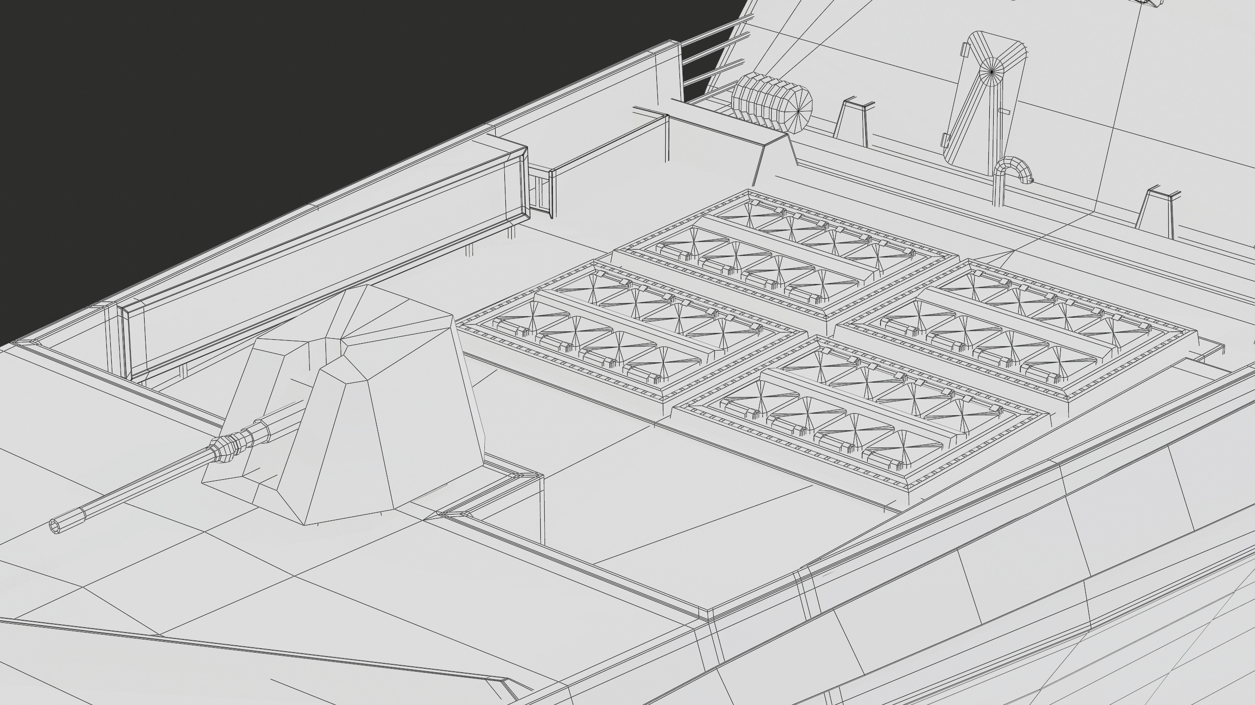 FREMM Aquitaine Class Frigate PBR Low-poly 3D model_67