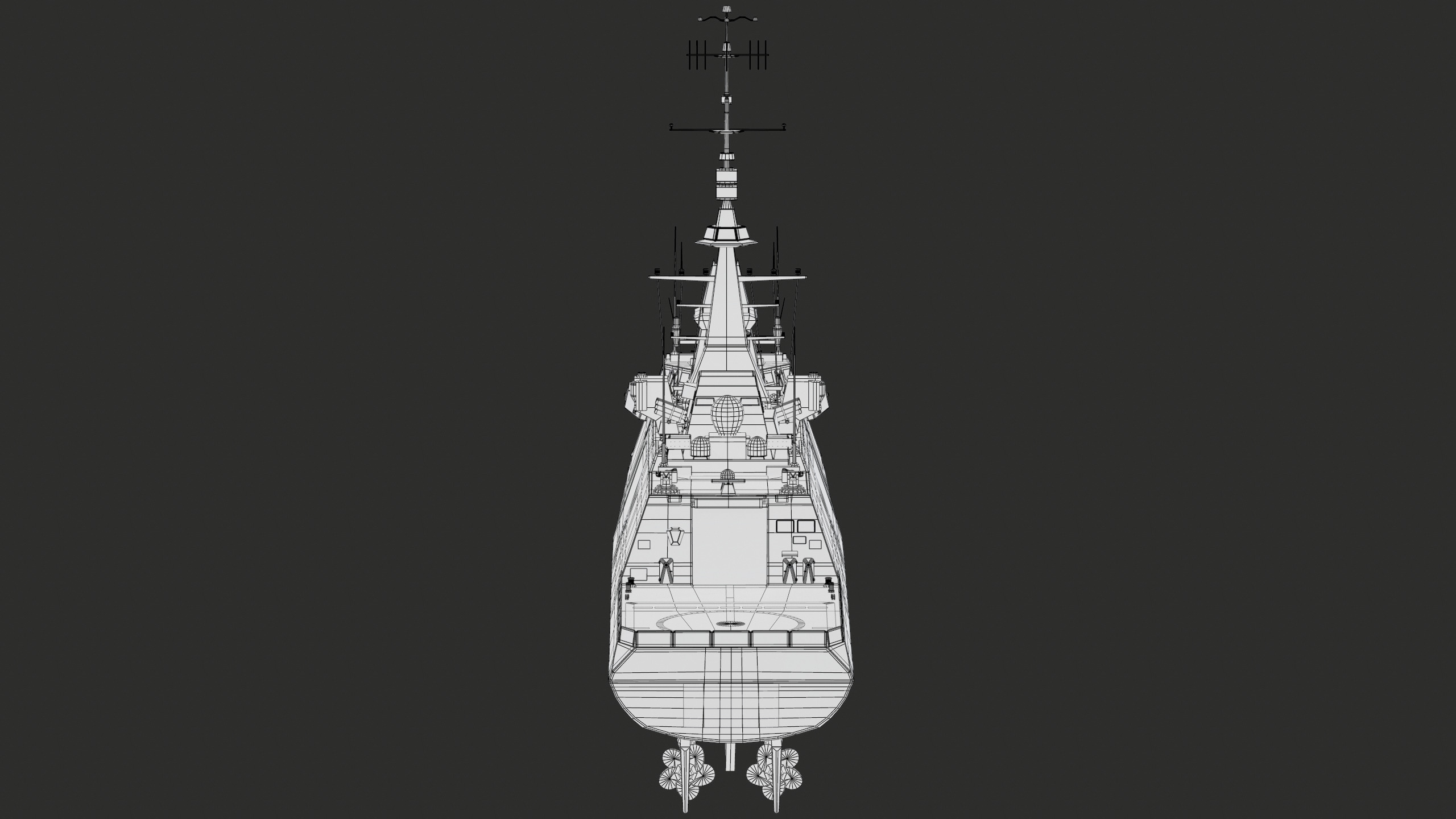 FREMM Aquitaine Class Frigate PBR Low-poly 3D model_57