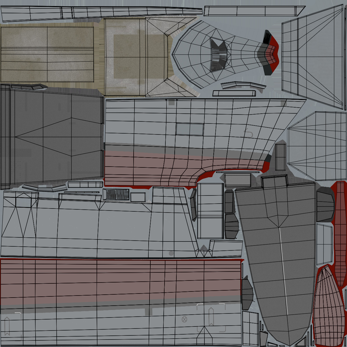 FREMM Aquitaine Class Frigate PBR Low-poly 3D model_81