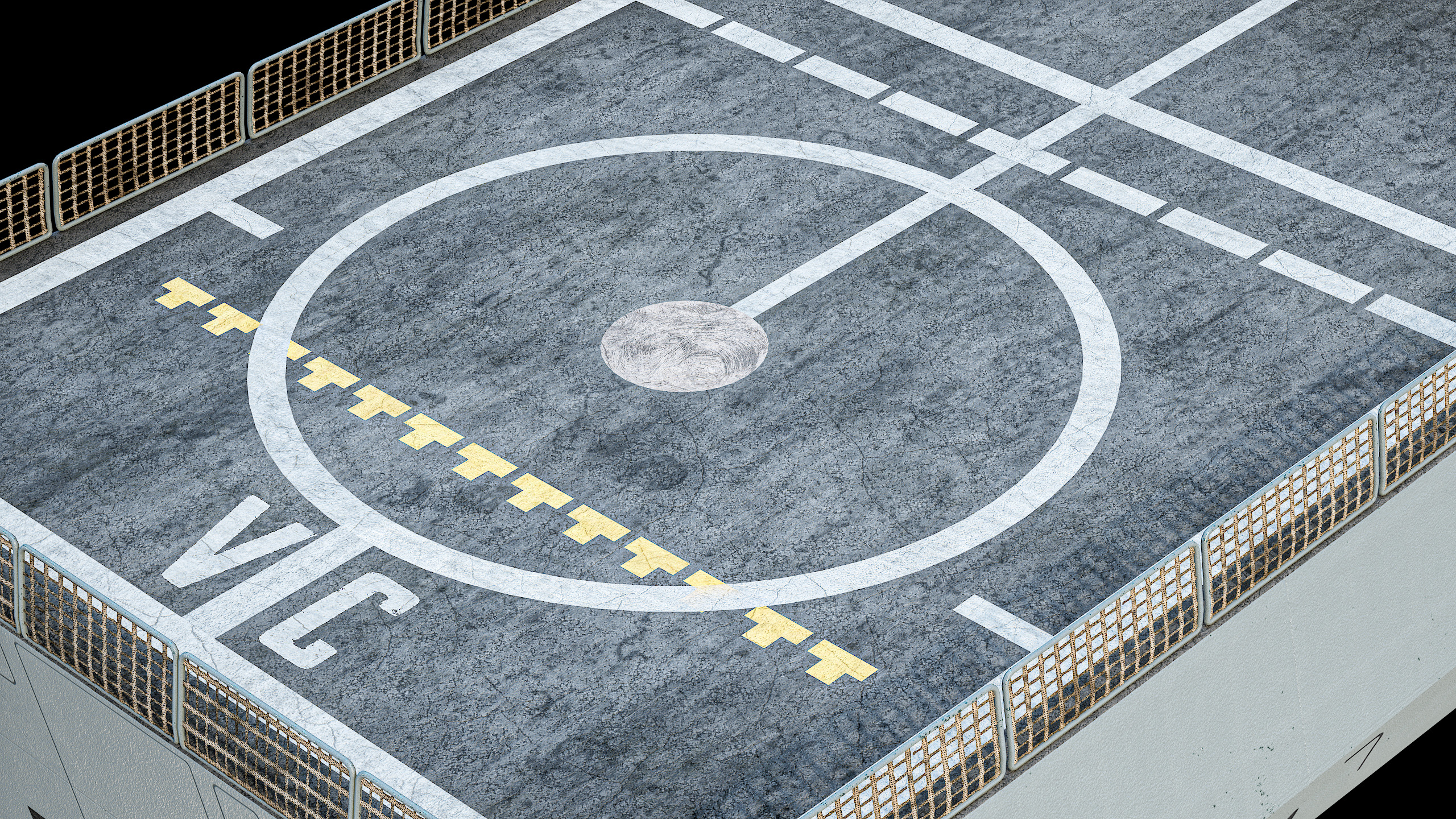 FREMM Aquitaine Class Frigate PBR Low-poly 3D model_39