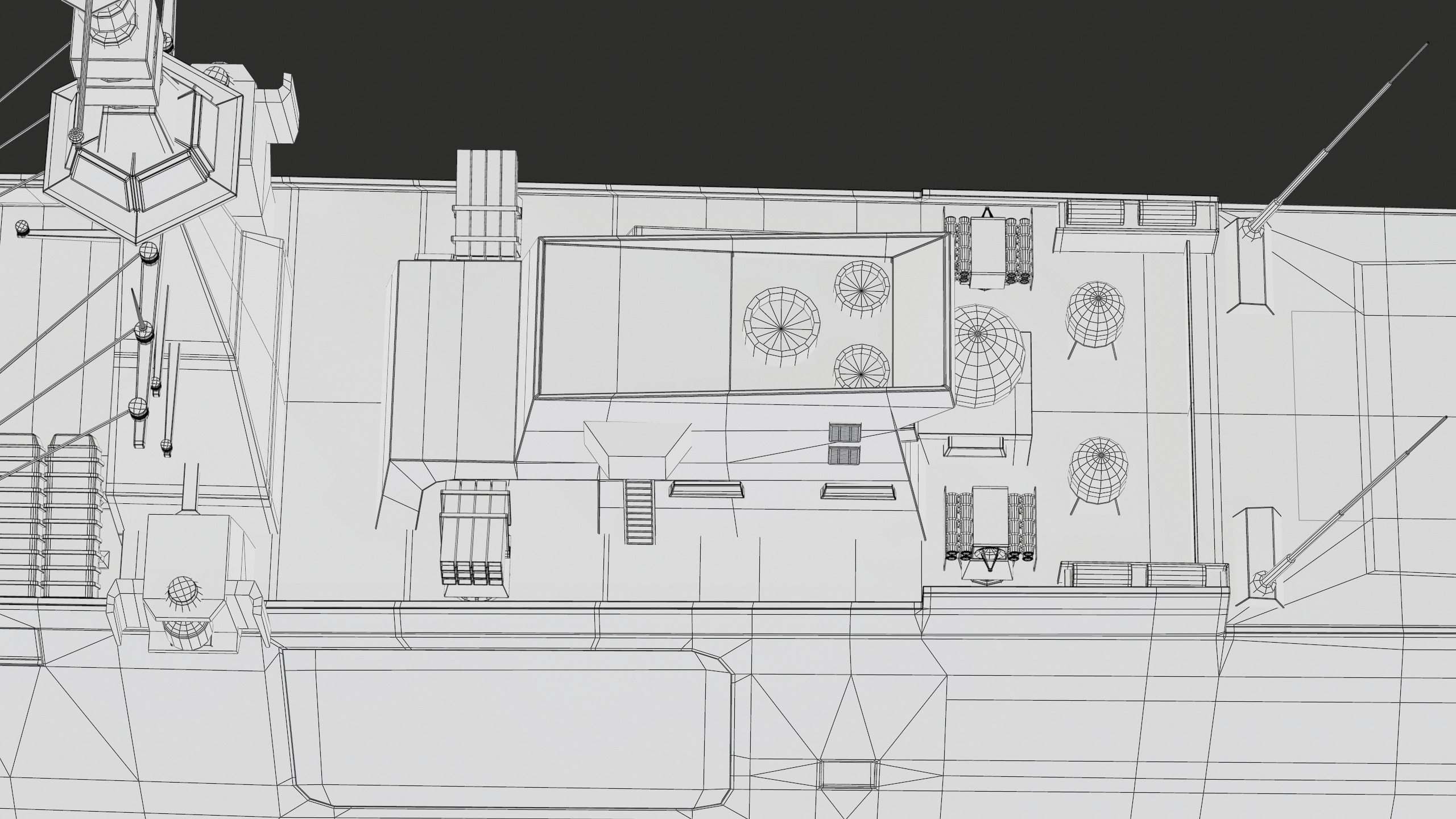 FREMM Aquitaine Class Frigate PBR Low-poly 3D model_80