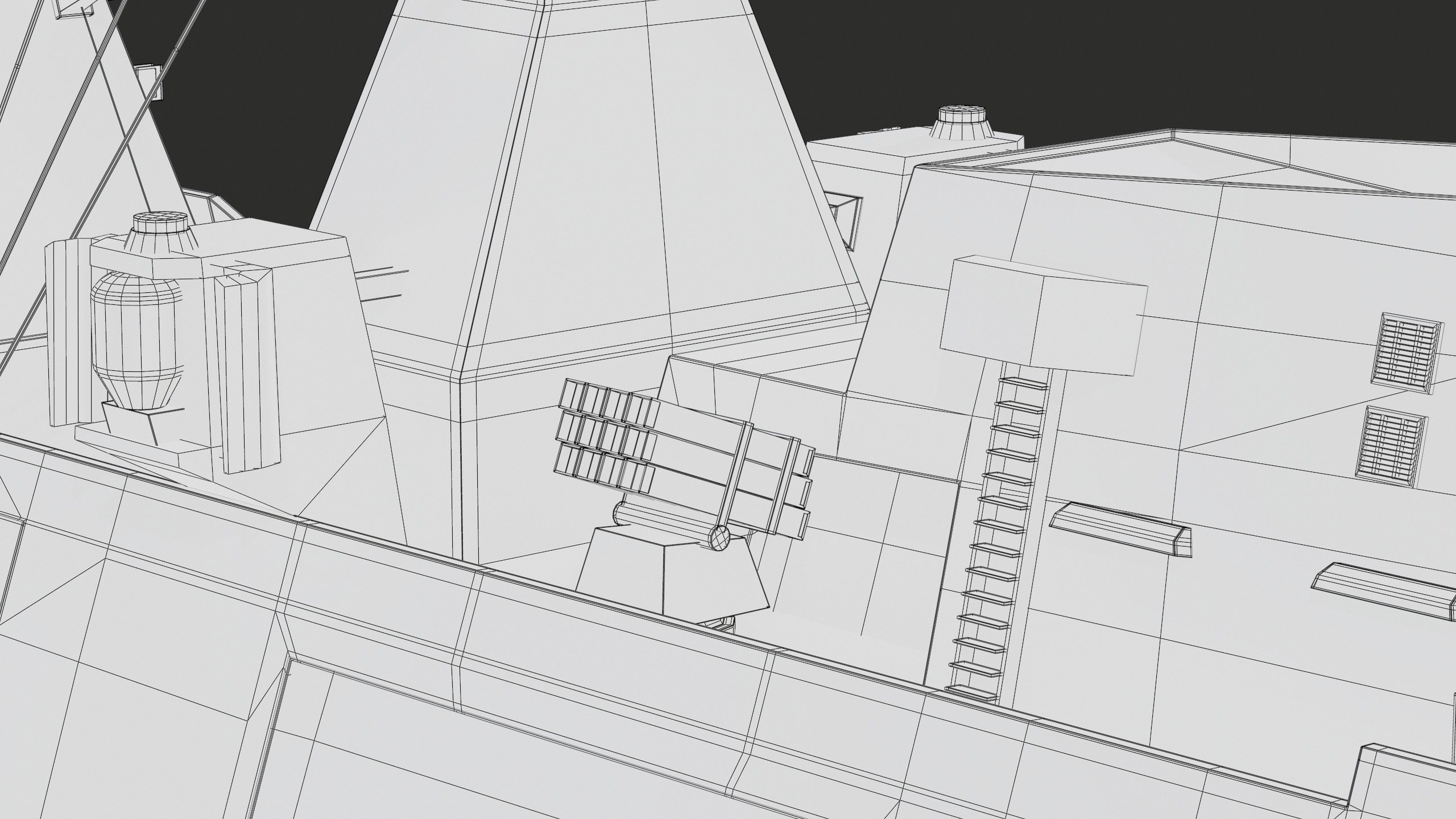 FREMM Aquitaine Class Frigate PBR Low-poly 3D model_71