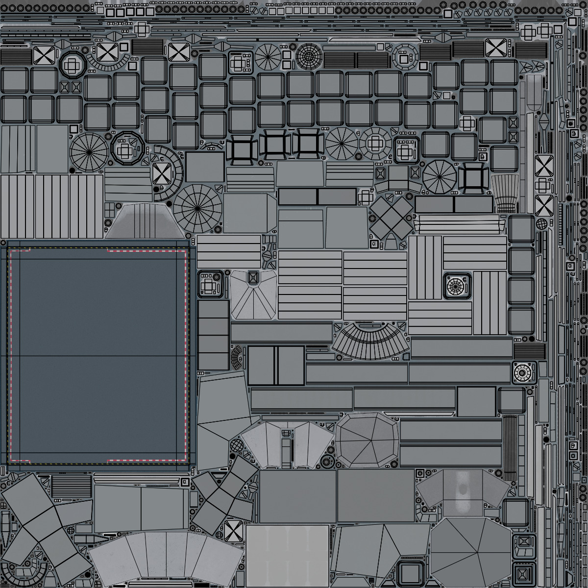 FREMM Aquitaine Class Frigate PBR Low-poly 3D model_84