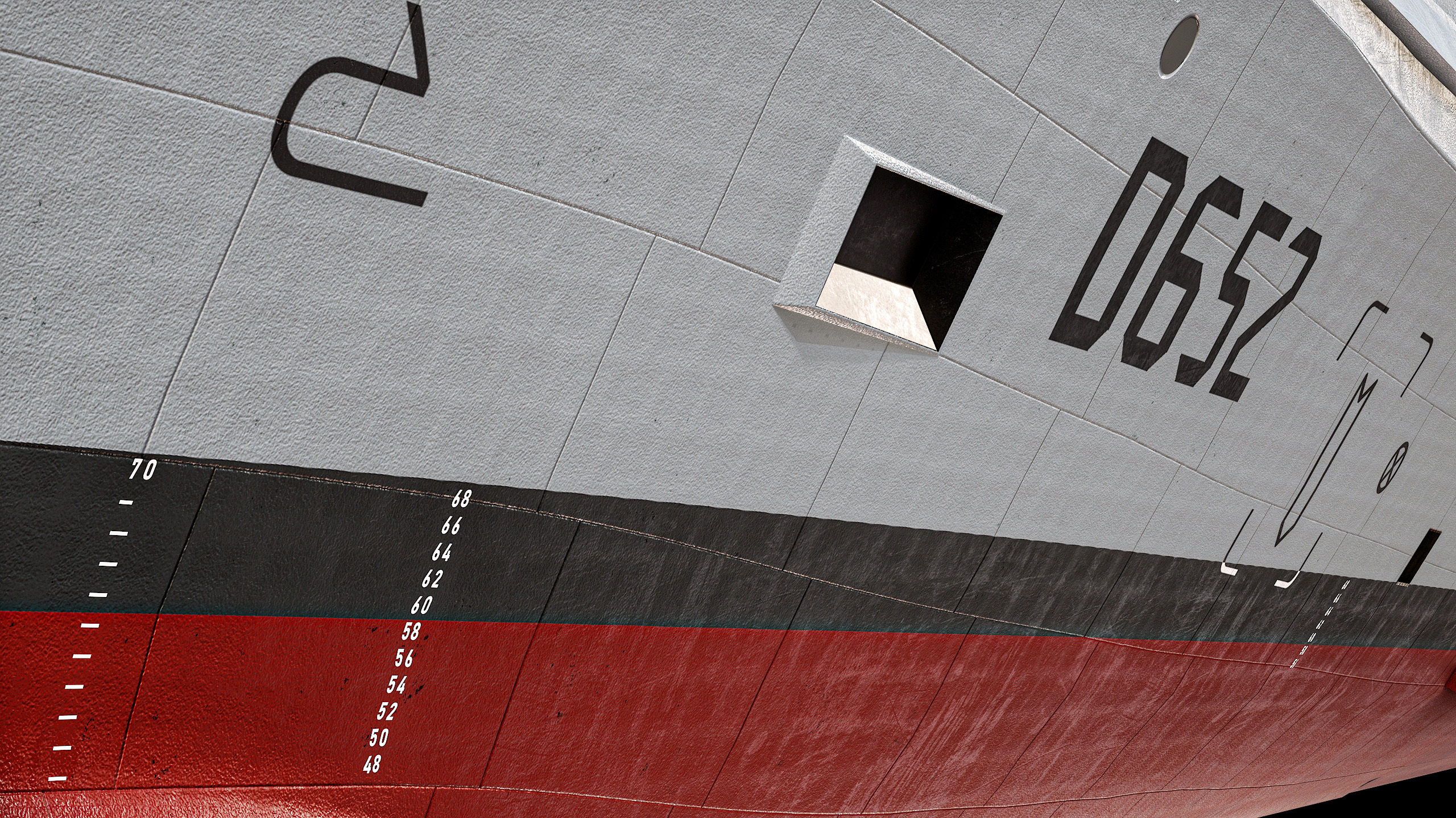 FREMM Aquitaine Class Frigate PBR Low-poly 3D model_21