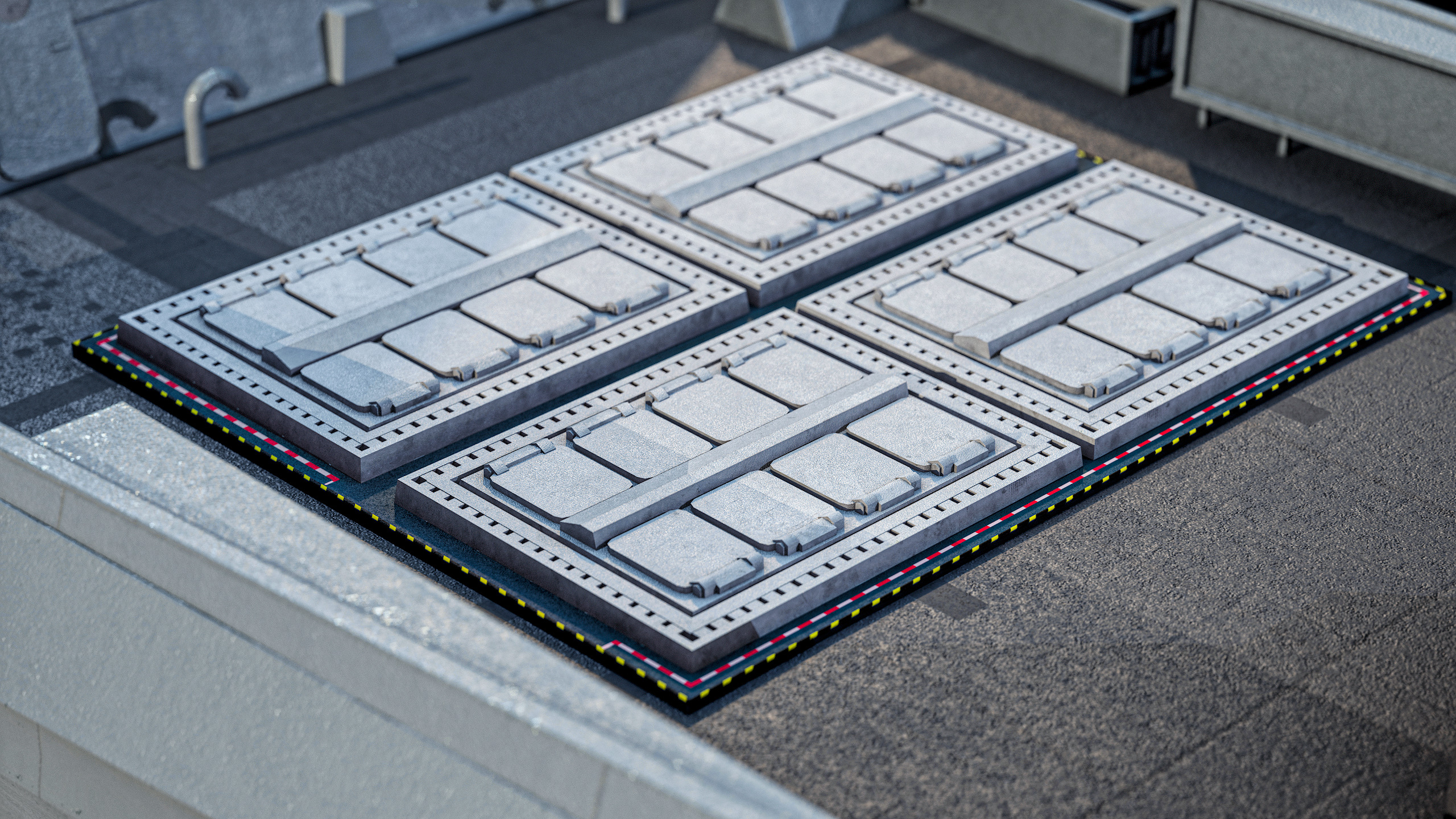 FREMM Aquitaine Class Frigate PBR Low-poly 3D model_24