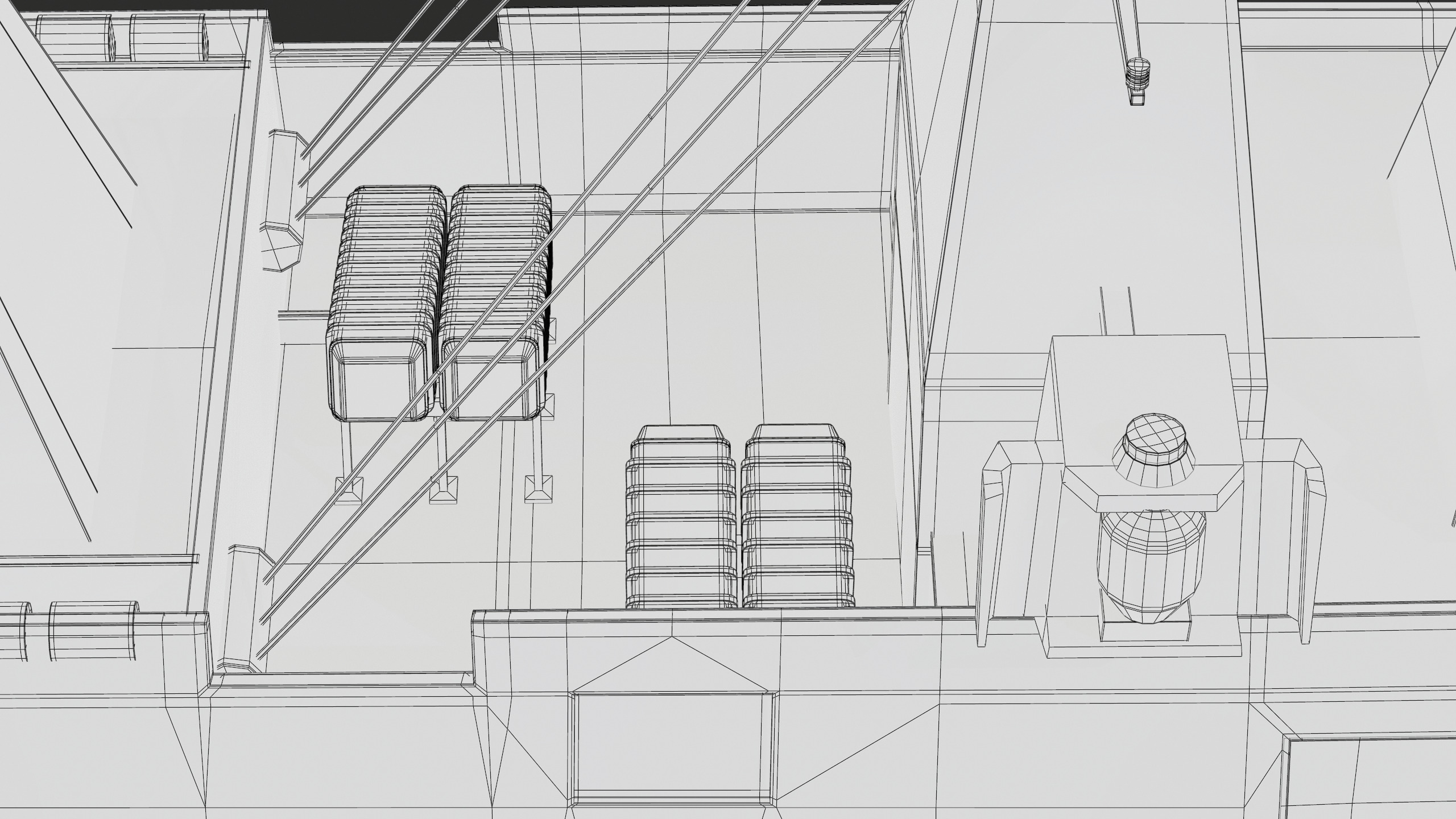 FREMM Aquitaine Class Frigate PBR Low-poly 3D model_70