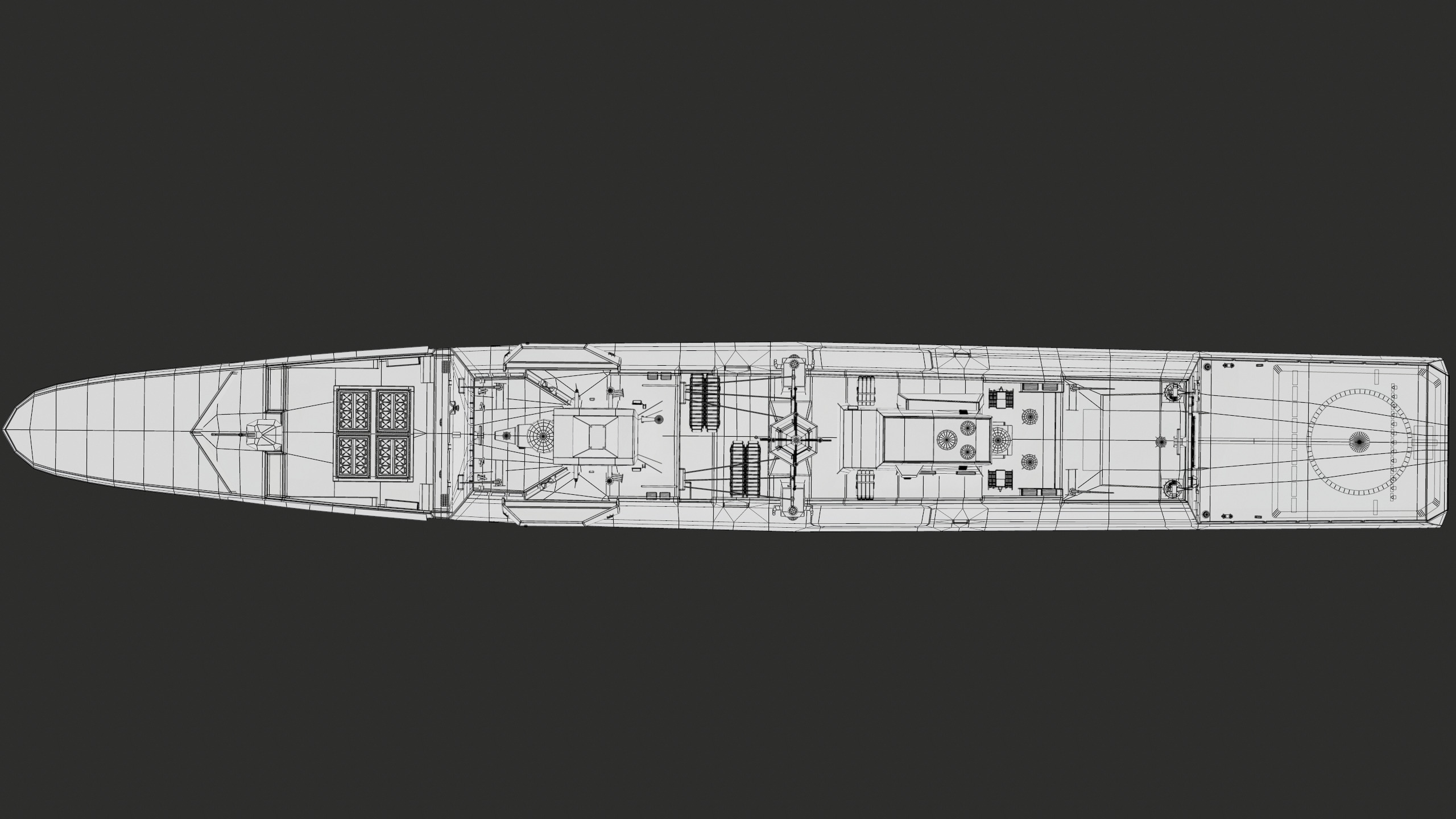 FREMM Aquitaine Class Frigate PBR Low-poly 3D model_64