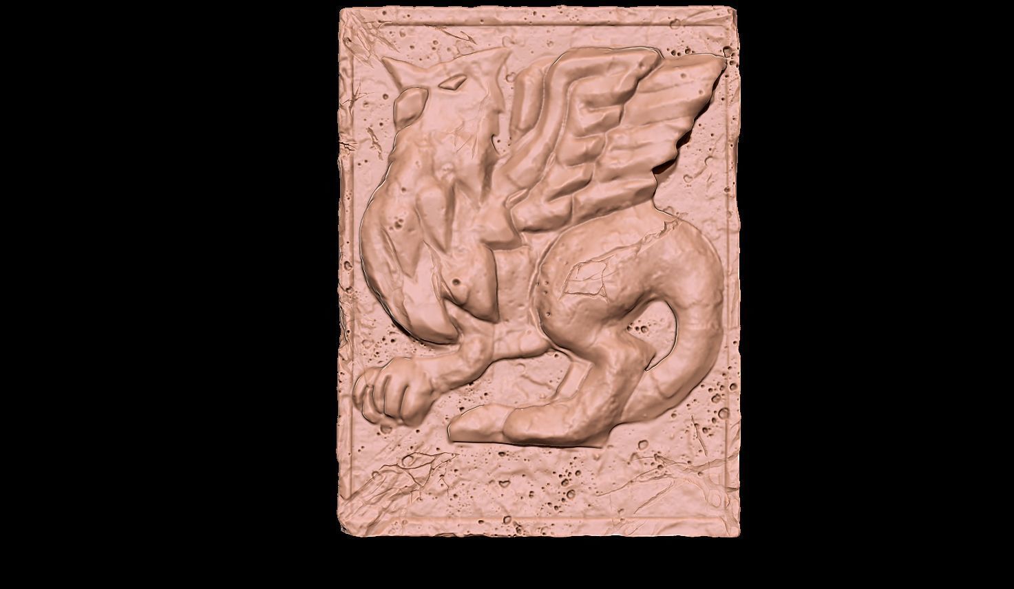 Stone Tablet The Winged Dragon Of Ra 3D print model_4