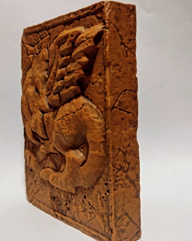 Stone Tablet The Winged Dragon Of Ra 3D print model_2