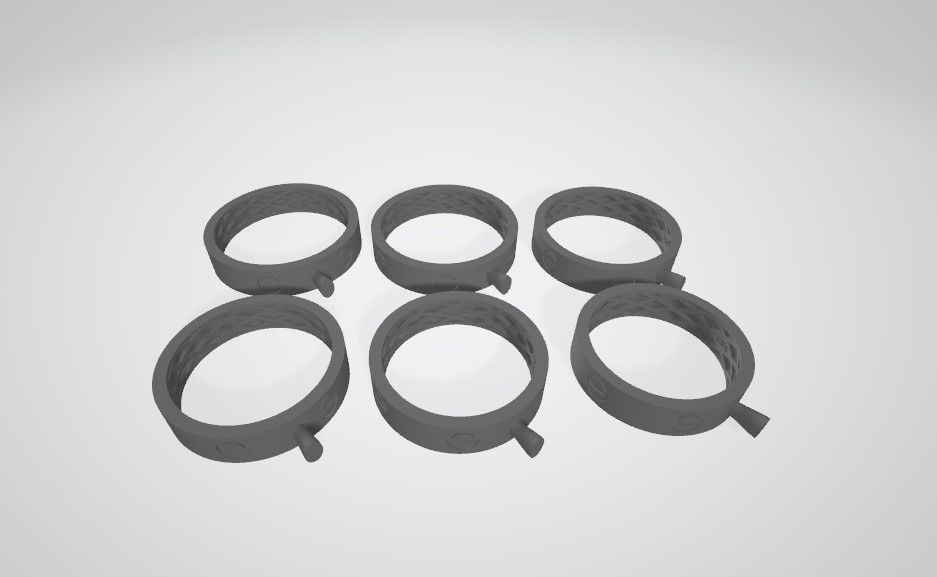 Cart 6 sizes fusion rings  3D print model_11