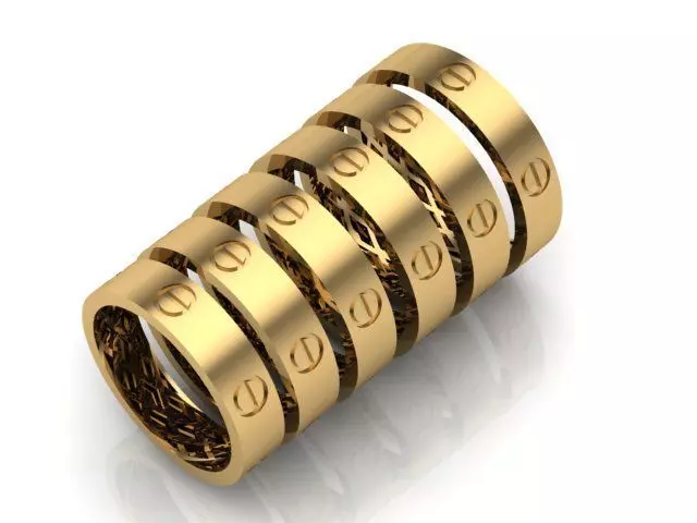 Cart 6 sizes fusion rings  3D print model_0