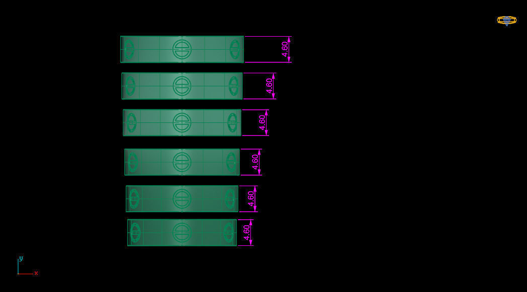 Cart 6 sizes fusion rings  3D print model_10