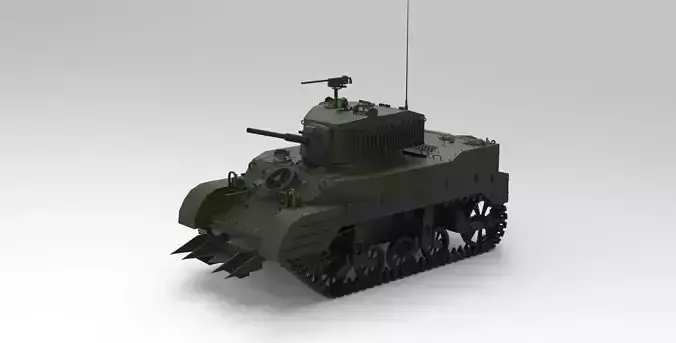 Light Tank M5 Stuart 3D model