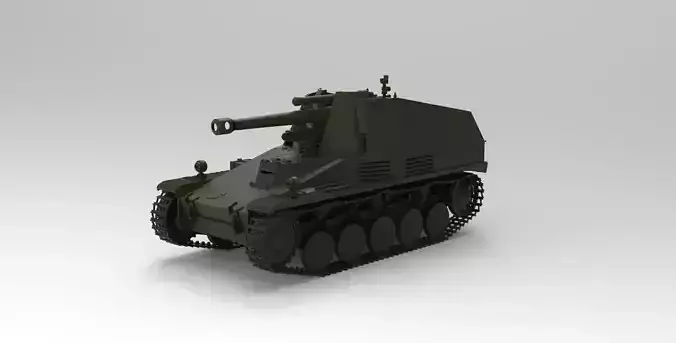 Wespe self-propelled gun 3D model